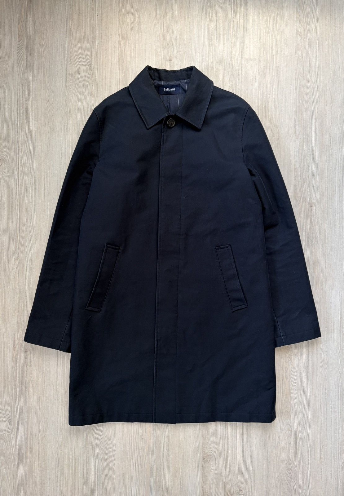Balibaris Balibaris Dark Blue Rain Mac Coat Size US M / EU 48-50 / 2 - 1 Thumbnail