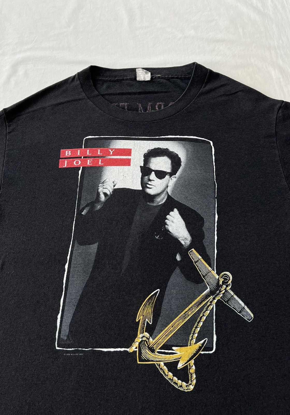 Band Tees Vintage 1989 Billy Joel Storm Front Tour 89-90 Black T-shirt Size US L / EU 52-54 / 3 - 3 Thumbnail