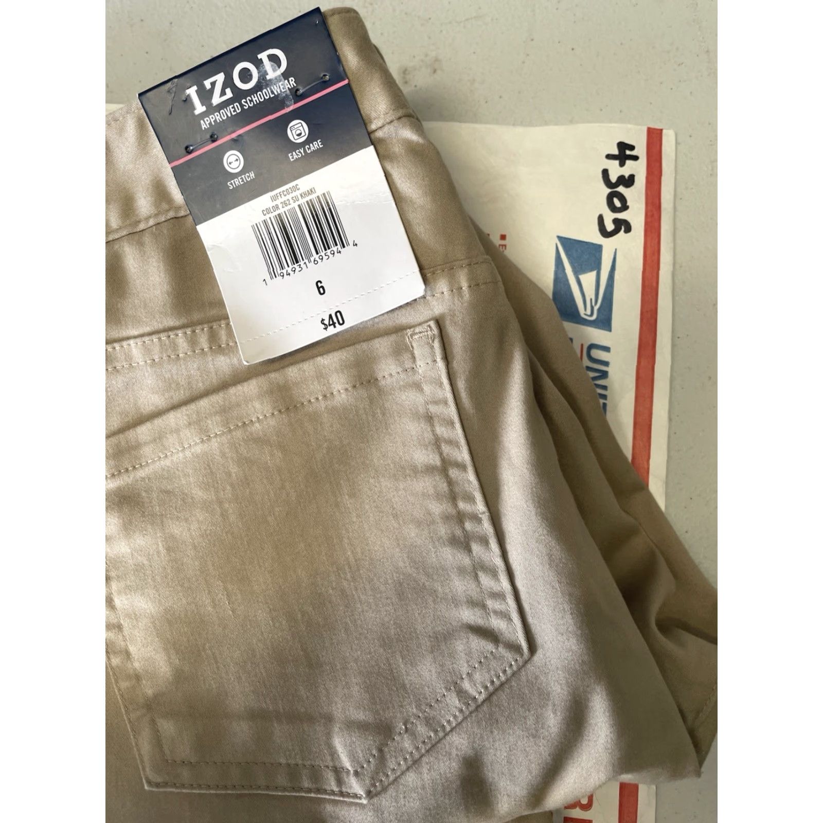 Izod Izod Pants Women Khaki Size 6 Stretch NWT Size 28" / US 6 / IT 42 - 4 Thumbnail
