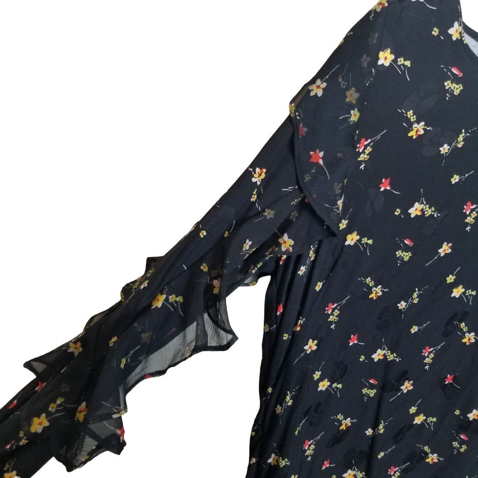 Lauren Ralph Lauren Lauren Ralph Lauren Womens Floral Sheath Dress Ruffle Sleeve Size L / US 10 / IT 46 - 5 Thumbnail