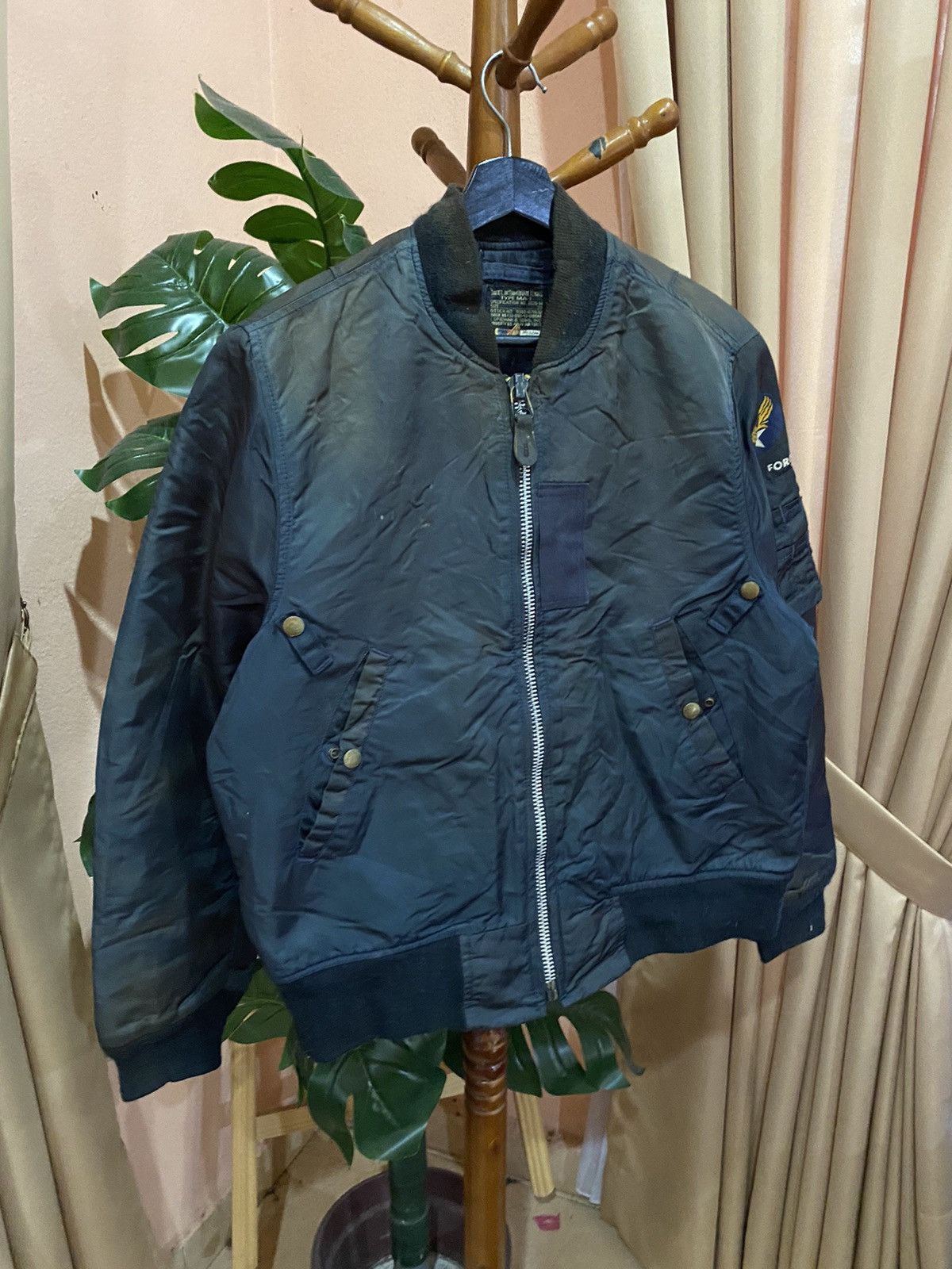 I. Spiewak And Sons Vintage U.S. Army Air Force MA-1 Flight Jacket Made In USA Size US M / EU 48-50 / 2 - 3 Thumbnail