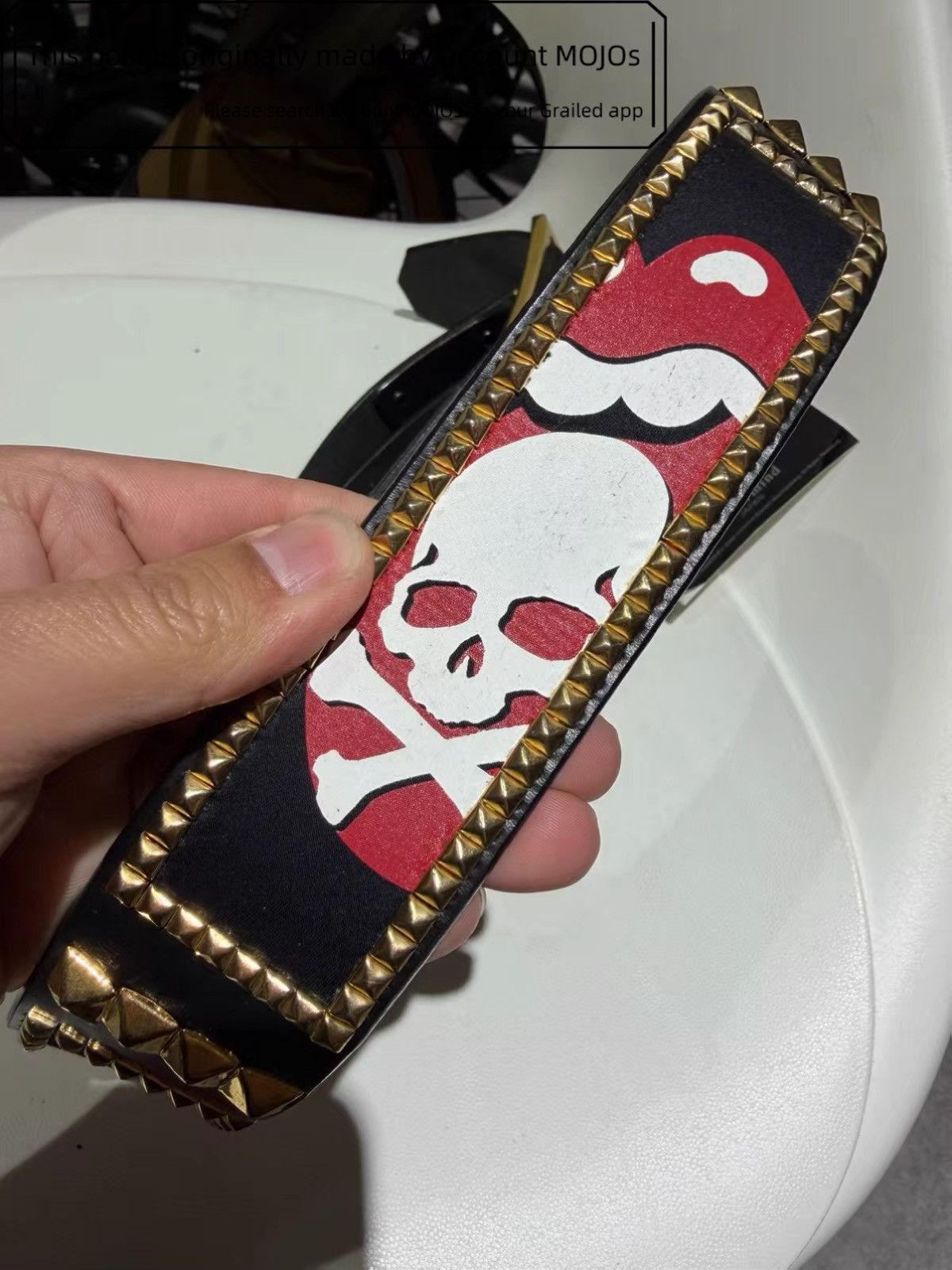 Mastermind Japan × The Rolling Stones Mastermind Japan x Rolling Stone x THEATER8 Rock & Roll Belt Size ONE SIZE - 7 Thumbnail