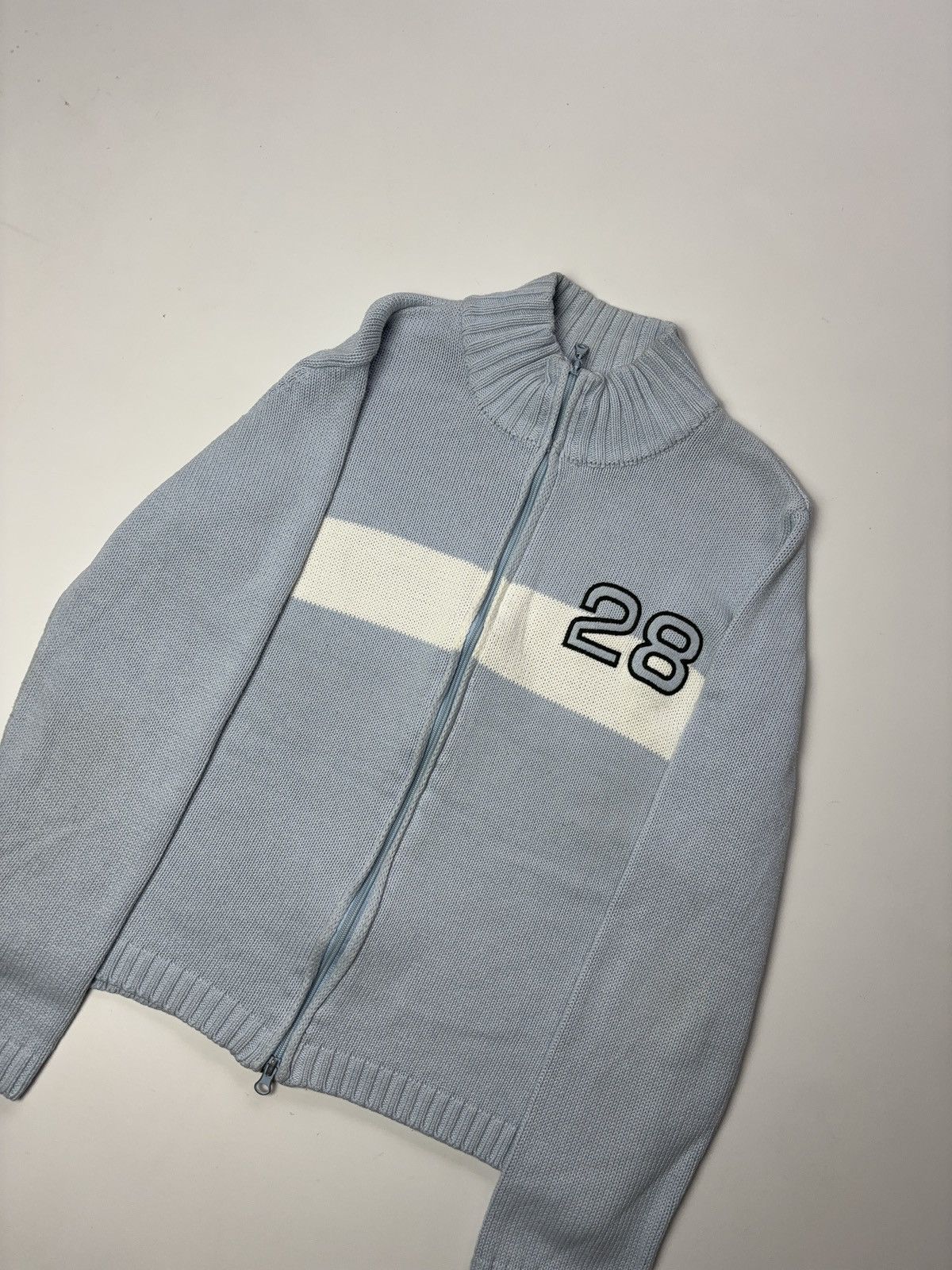 Vintage Knit vintage zip sweater moto style pullover Size US S / EU 44-46 / 1 - 3 Thumbnail