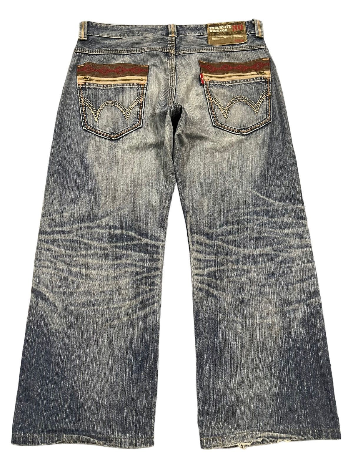 Edwin Edwin Exclusive Vintage Blue Wash Style Baggy Jeans Size US 35 - 2 Thumbnail