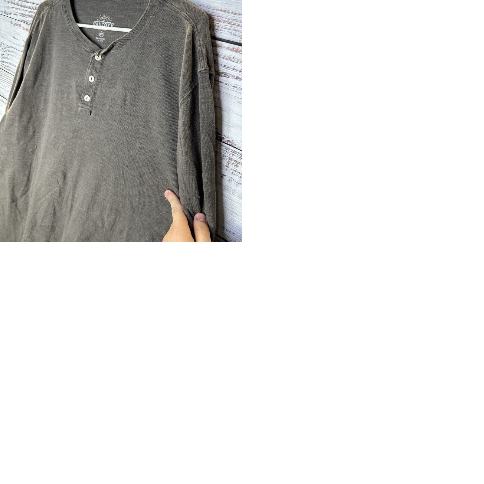 Faherty Faherty Shirt Henley Long Sleeve Cotton Solid Brown Men’s XL Size US XL / EU 56 / 4 - 9 Thumbnail