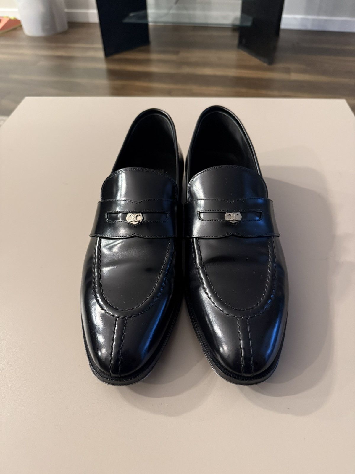 Celine Celine Triomphe Loafers Size US 11 / EU 44 - 2 Thumbnail