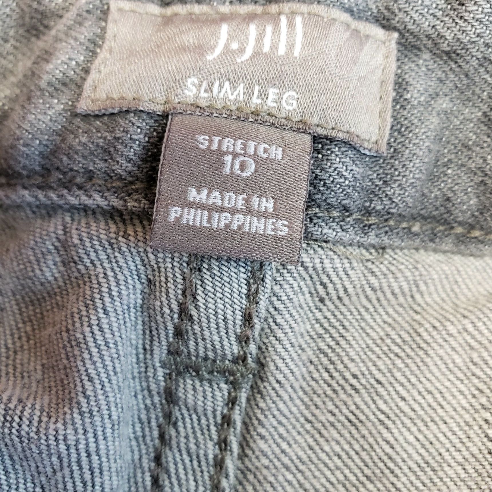 J. Jill J. Jill Jeans Slim Leg 10 Gray Cotton Blend Mid Rise Stretch Women's Regular Inseam 32 Size 32" / US 10 / IT 46 - 6 Thumbnail