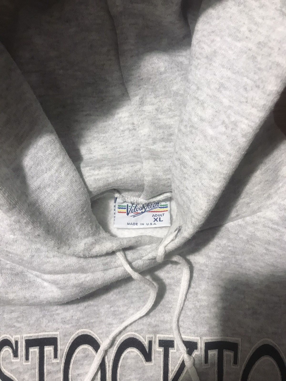 Velva Sheen × Vintage Velva Sheen XL Gray Hoodie Sweatshirt Stockton State Logo Size US XL / EU 56 / 4 - 6 Thumbnail