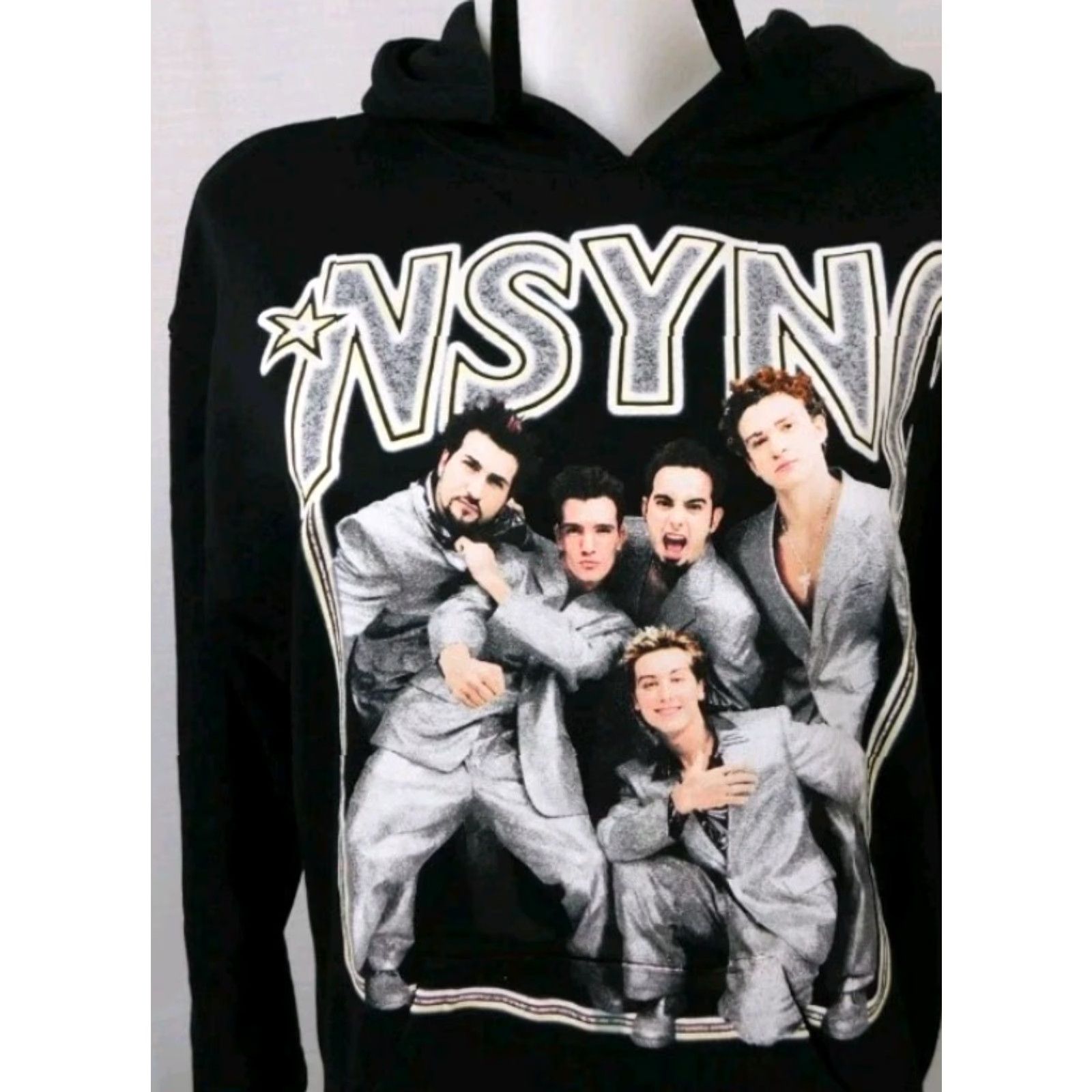 Vintage NSYNC Graphic Hoodie 2XL Black Hooded Sweatshirt 90s Y2K Pop Justin Timberlake Mens Size US XXL / EU 58 / 5 - 7 Thumbnail