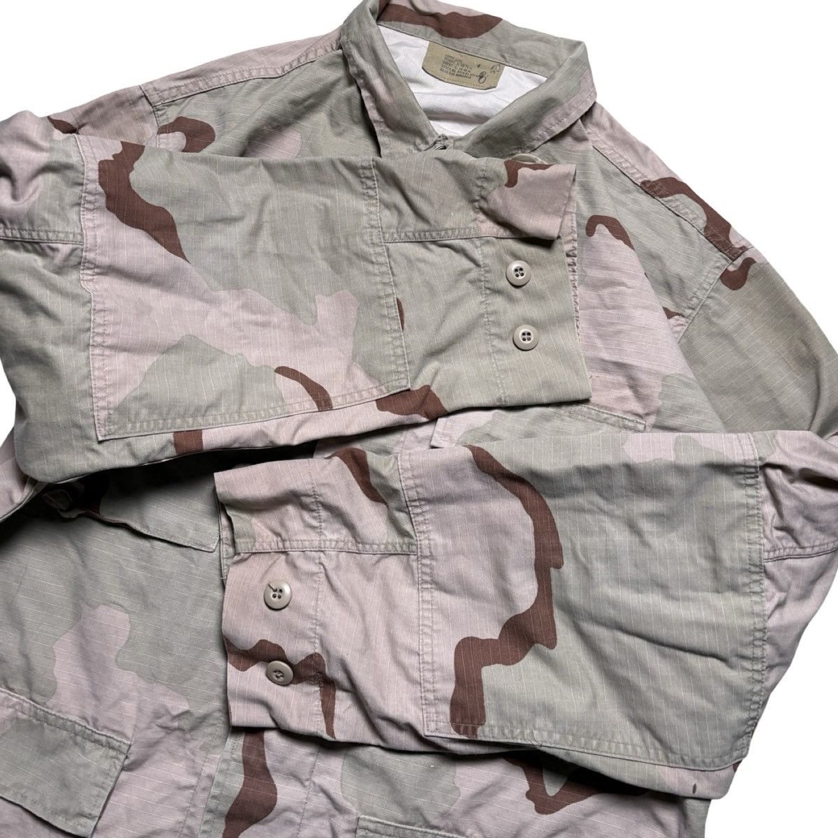 Other Vintage Military Shirt Mens Large L Combat Coat Desert Camo Size US L / EU 52-54 / 3 - 3 Thumbnail
