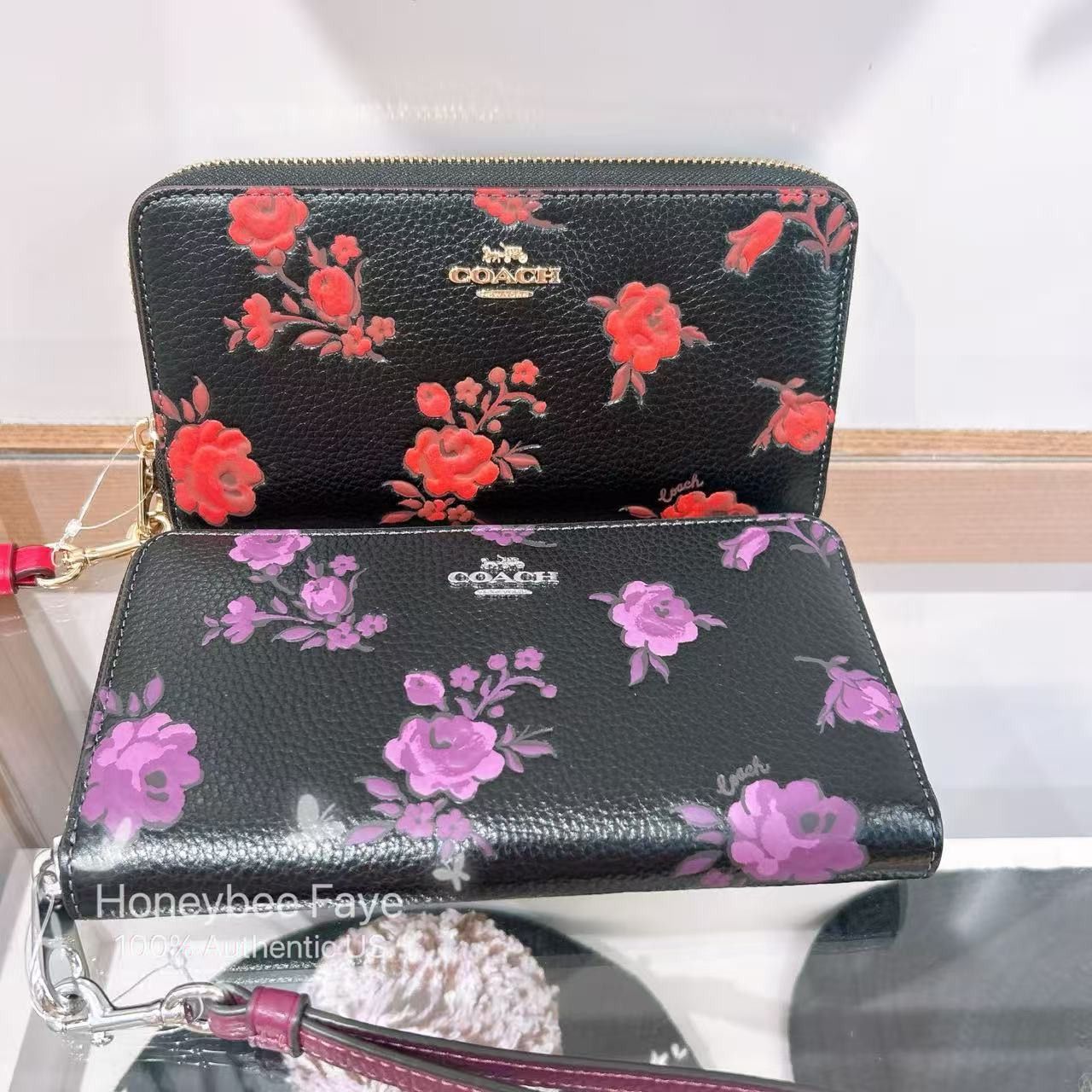 Coach NWT Coach Long Zip Around Wallet With Floral Print CCL36 Size ONE SIZE - 5 Thumbnail