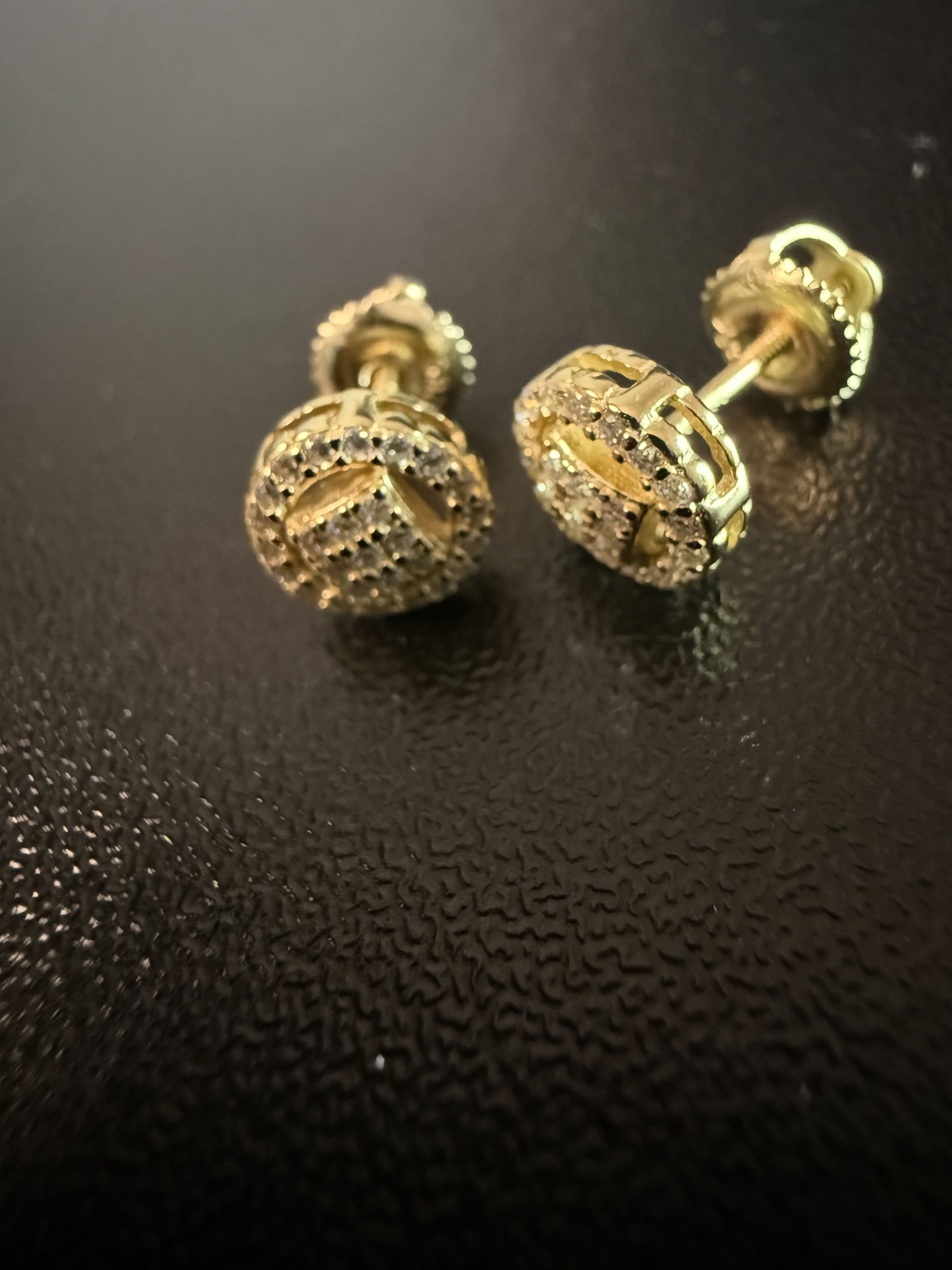 Other Square Cluster Center Moissanite Gold Plated 925s earrings Size ONE SIZE - 8 Thumbnail