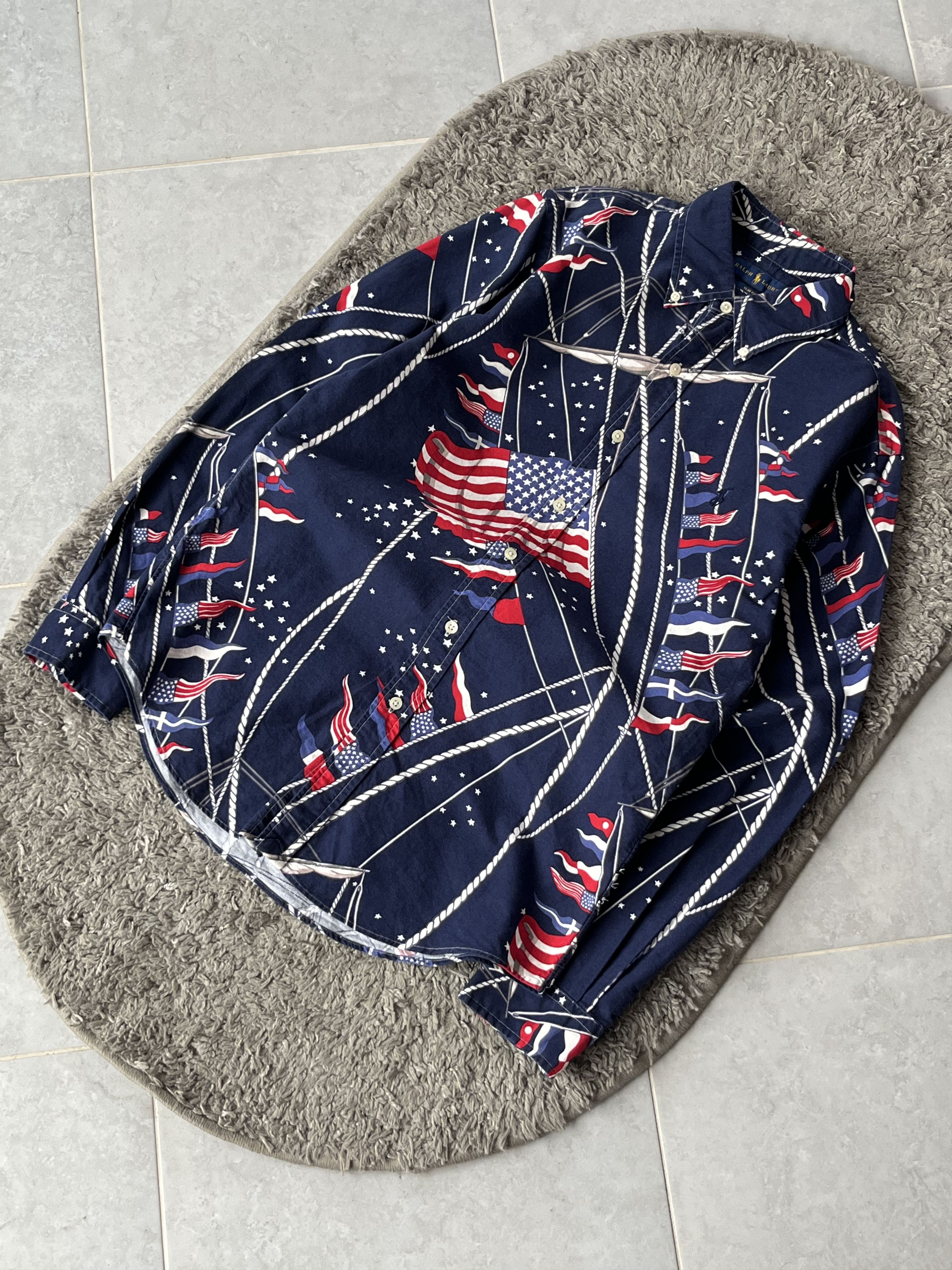 Ralph Lauren Vintage Shirt Button Up Ralph Lauren AMERICA Streetwear Size US M / EU 48-50 / 2 - 2 Thumbnail