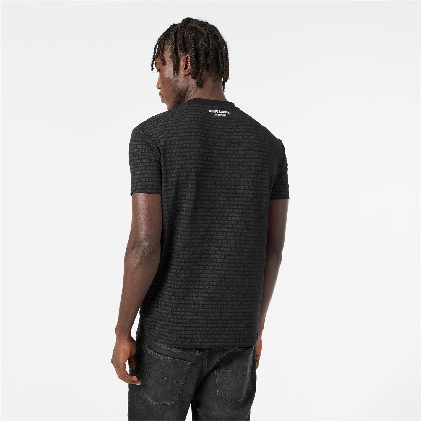 Dsquared2 o1g2r1mq0426 All Over Logo T-Shirt in Black Size US XL / EU 56 / 4 - 4 Thumbnail