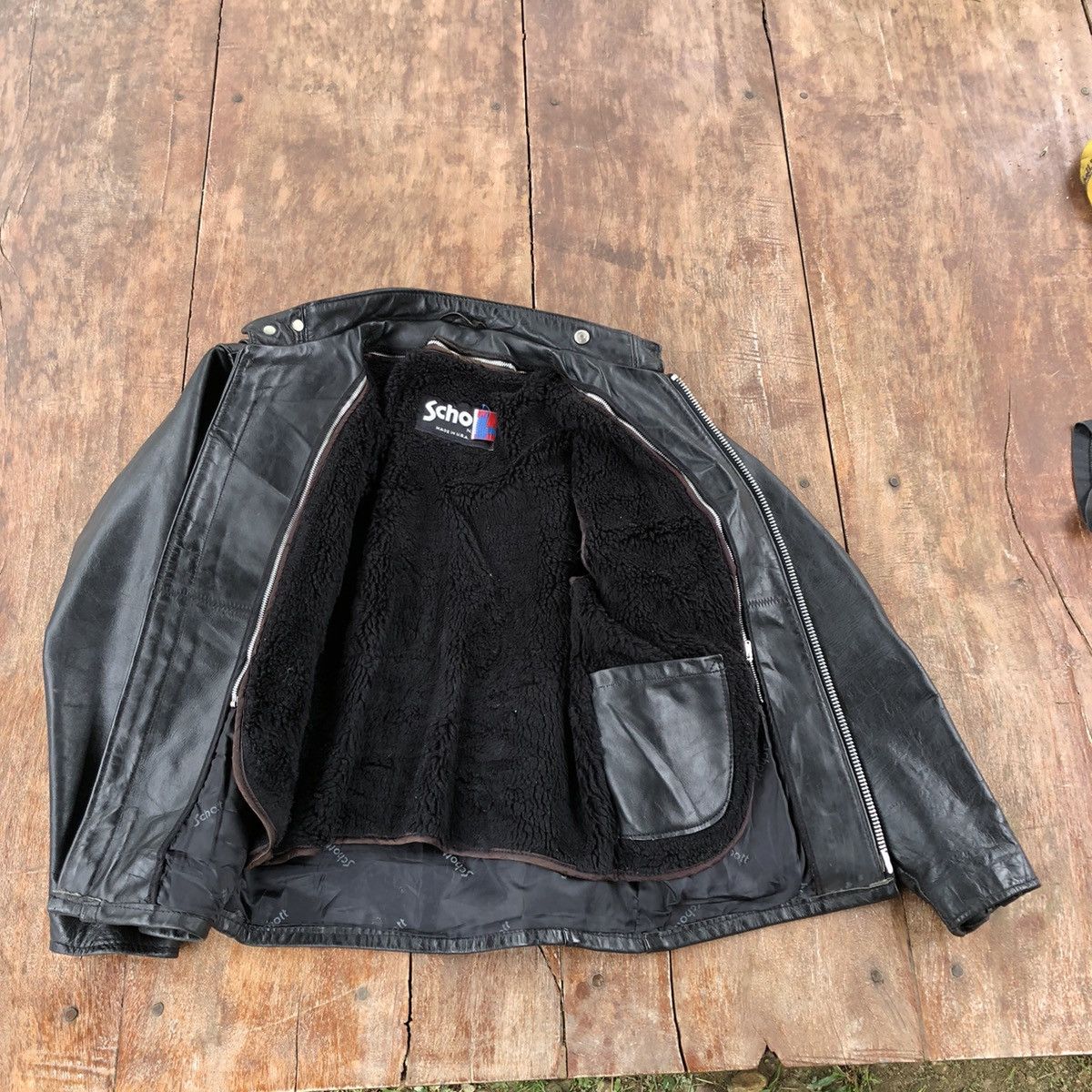 Schott Vintage Schott Leather Jacket Made In USA Size US L / EU 52-54 / 3 - 7 Thumbnail