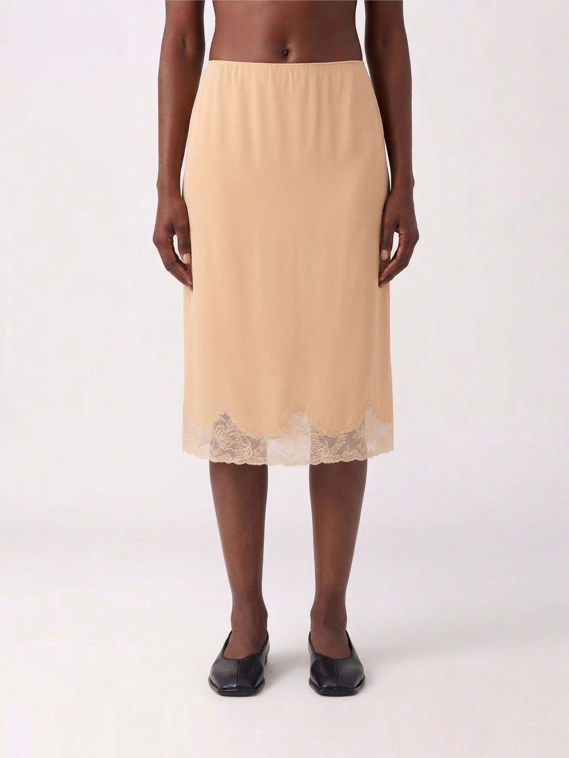 Saint Laurent Paris Saint Laurent Skirt Woman Beige Size 25" / US 0 / IT 36 - 1 Thumbnail
