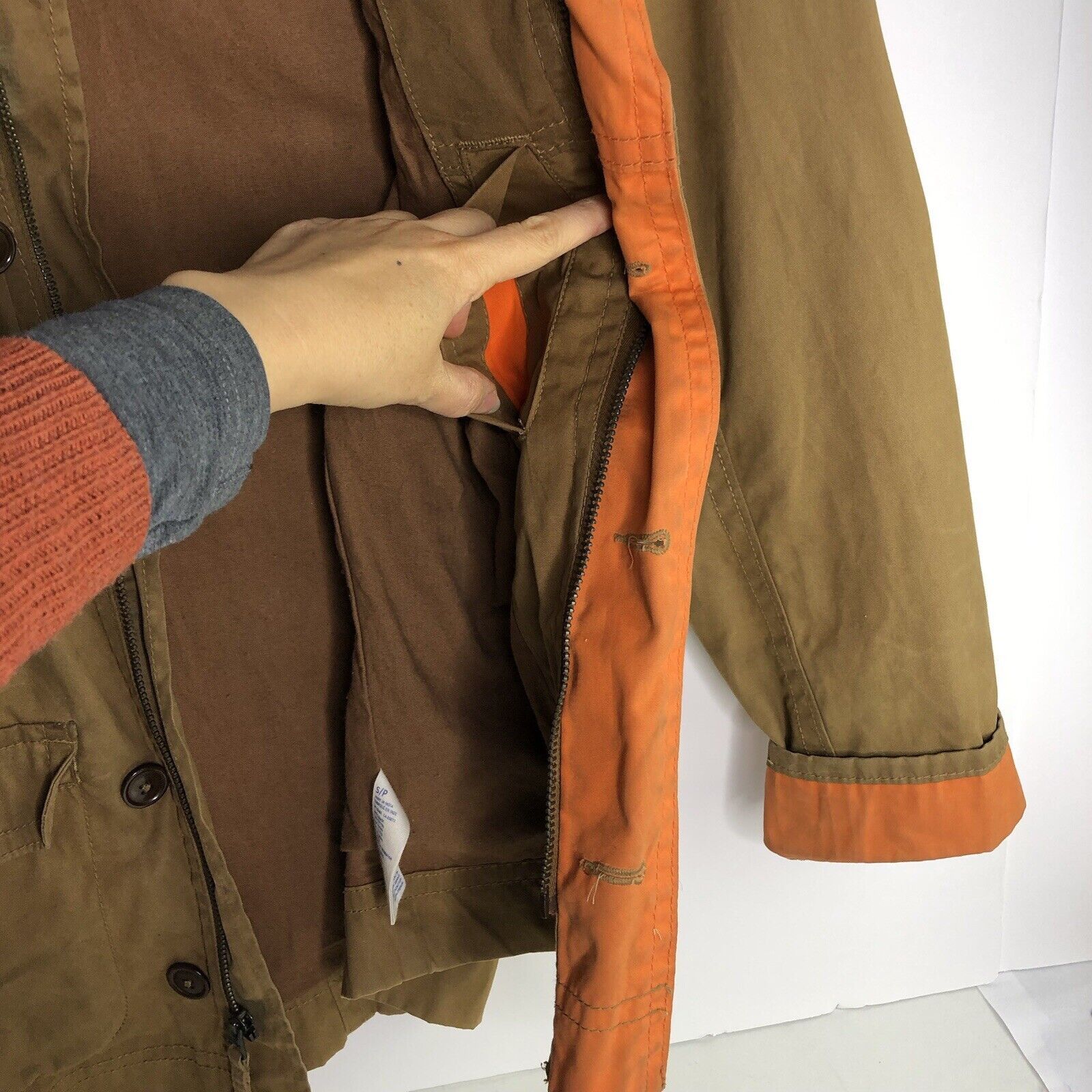 American Eagle Outfitters AEO Jacket Men S/P Chore Barn Coat Tan Corduroy Full Zip Vtg Size US S / EU 44-46 / 1 - 14 Thumbnail