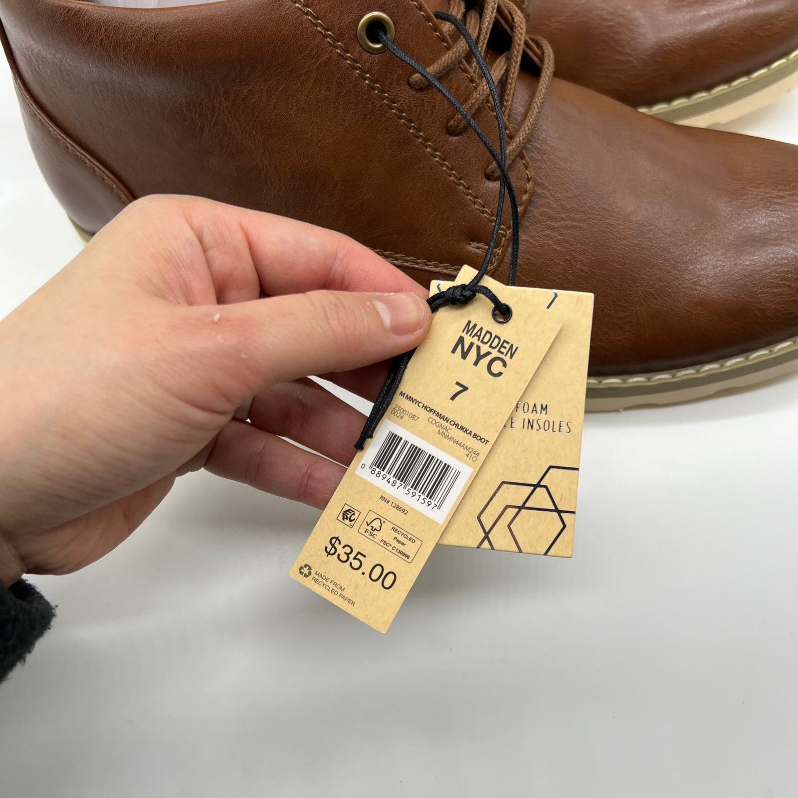 Other Madden NYC Men’s Hoffman Chukka Boots Cognac Brown Size US 7 / EU 40 - 3 Thumbnail