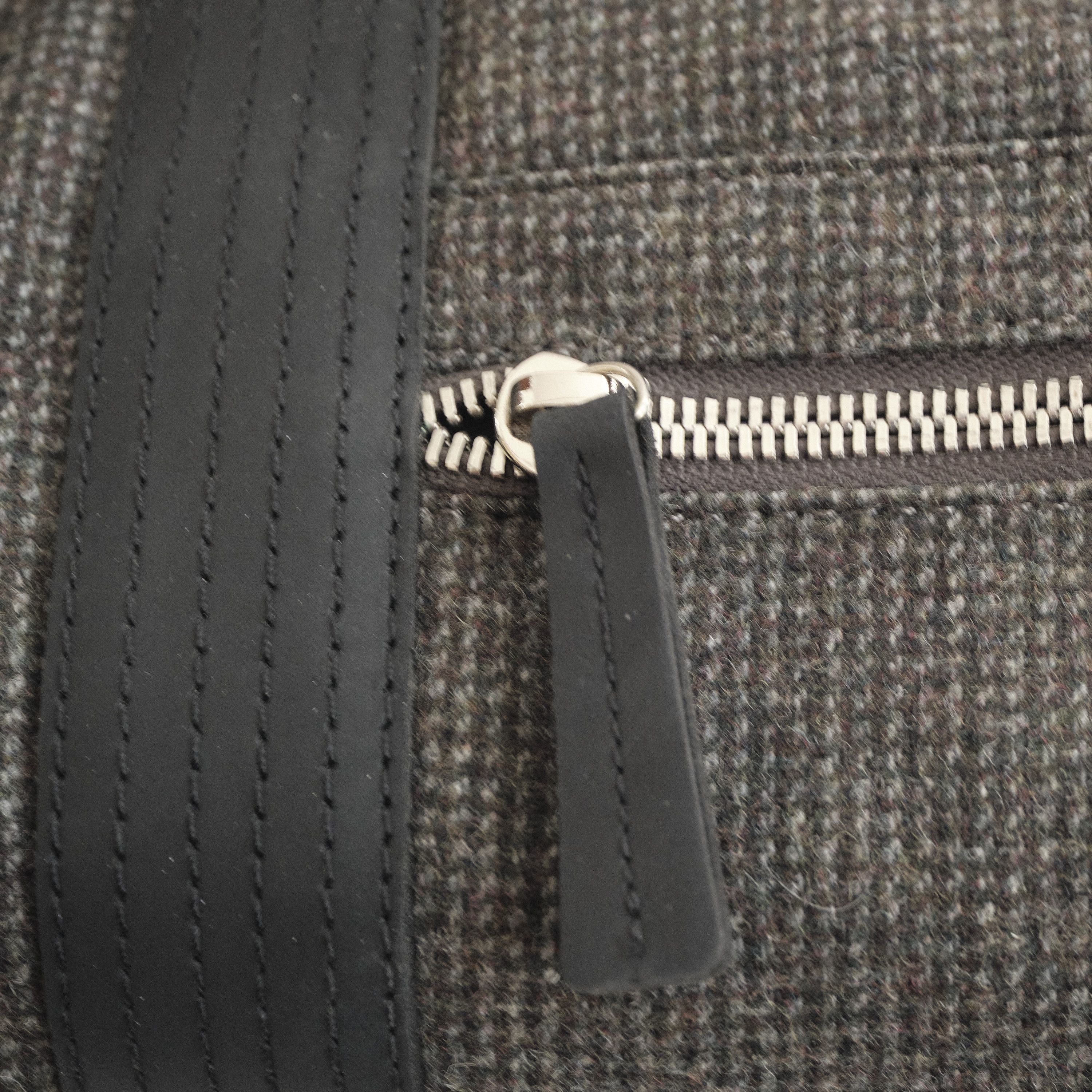 Frank And Oak Leather & Wool Tweed Weekender (NEW) Size ONE SIZE - 4 Thumbnail
