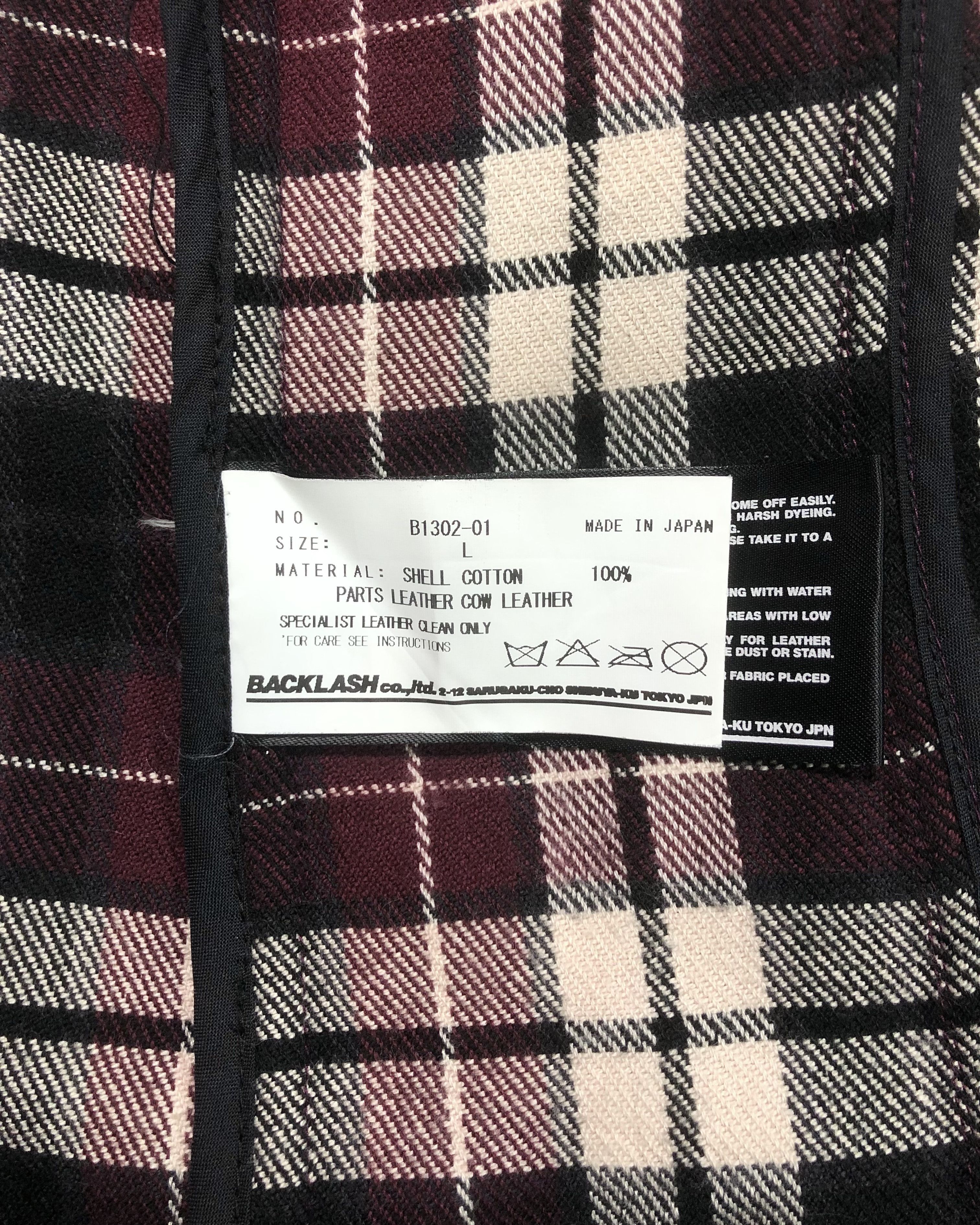 Isamu Katayama Backlash 00s Isamu Katayama BACKLASH Cotton-Leather Check Flannels Size US L / EU 52-54 / 3 - 6 Thumbnail