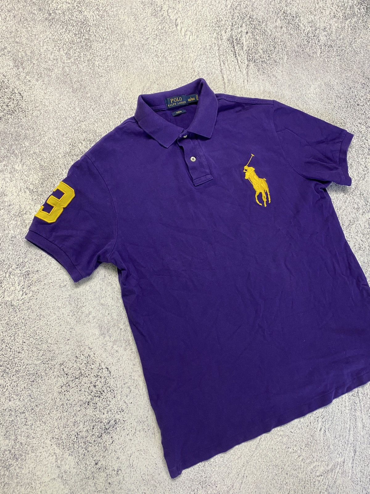 Polo Ralph Lauren Vintage Polo Ralph Lauren Big Pony #3 Rugby Shirt Purple Size US L / EU 52-54 / 3 - 3 Thumbnail