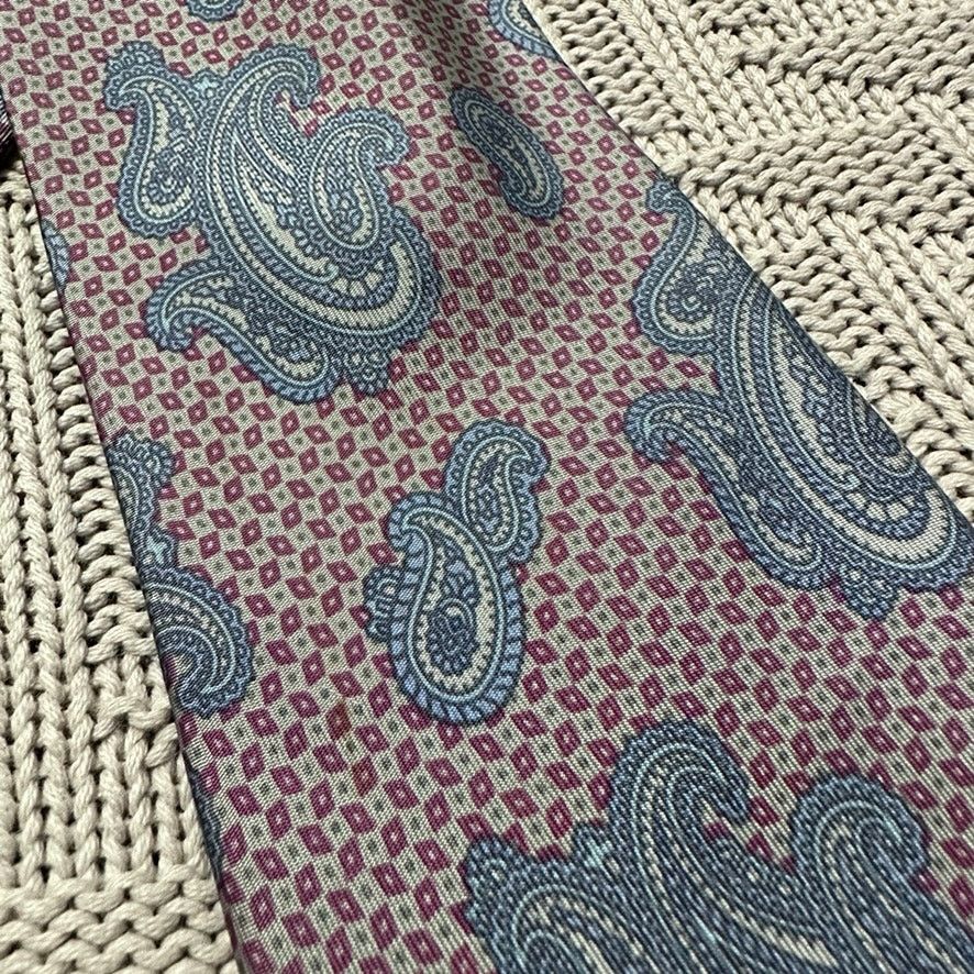 Liberty London Vintage Liberty London french blue paisley silk tie Size ONE SIZE - 2 Thumbnail