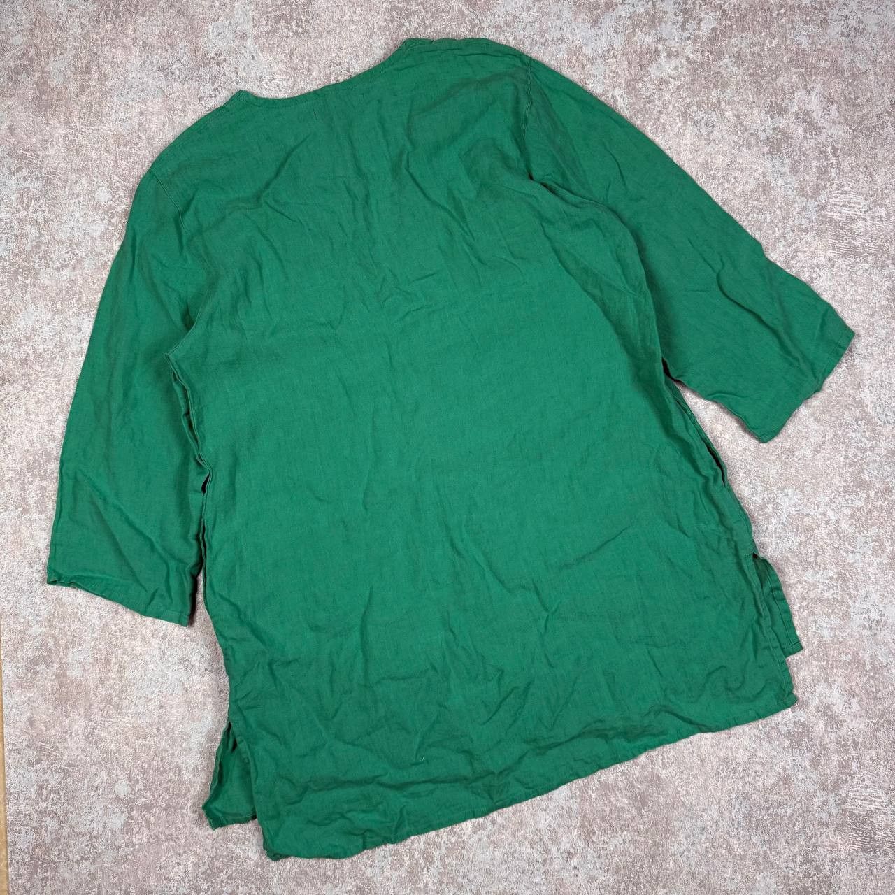 Gudrun Sjoden Gudrun Sjoden Green Linen Tunic Size M / US 6-8 / IT 42-44 - 3 Thumbnail