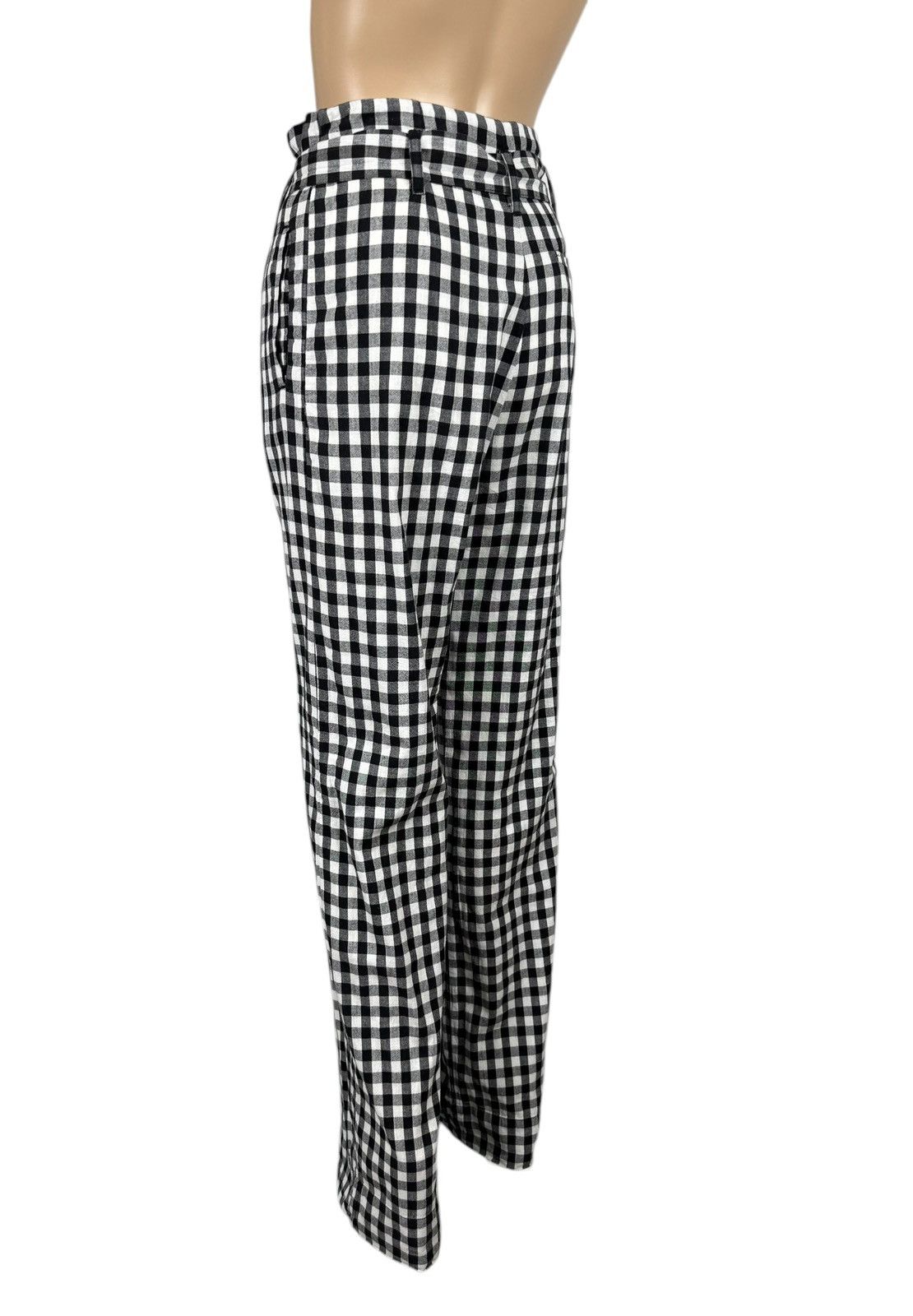 Sezane Sezane Plaid Pattern Cotton Pants Belted Wide Leg size 34 Size 25" / US 0 / IT 36 - 5 Thumbnail