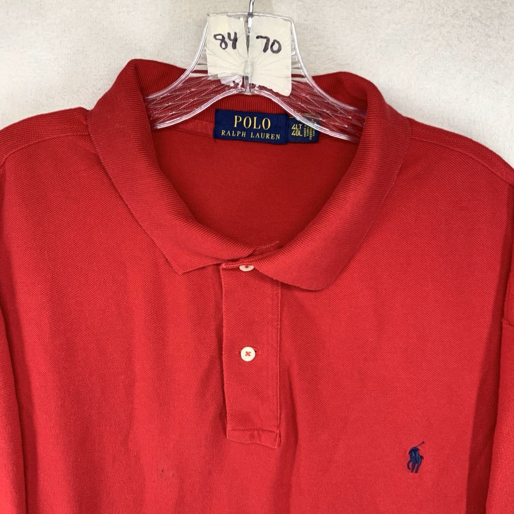 Polo Ralph Lauren VINTAGE Ralph Lauren Polo Shirt Men 4XLT Short Sleeve Blue Pony Casual All Seasons Size US XXL / EU 58 / 5 - 5 Thumbnail