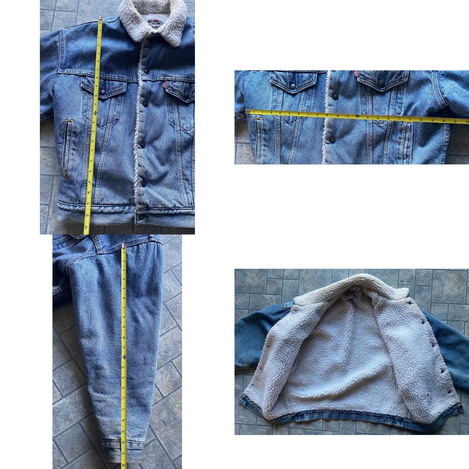 Levi's VINTAGE Levi’s Denim Jacket Sherpa Lined Men’s Size M Blue Made In USA WPL 423 Jacket Mens Denim Blue Lined Cotton Polyester Snap USA 423 Accessories? Size US M / EU 48-50 / 2 - 9 Thumbnail