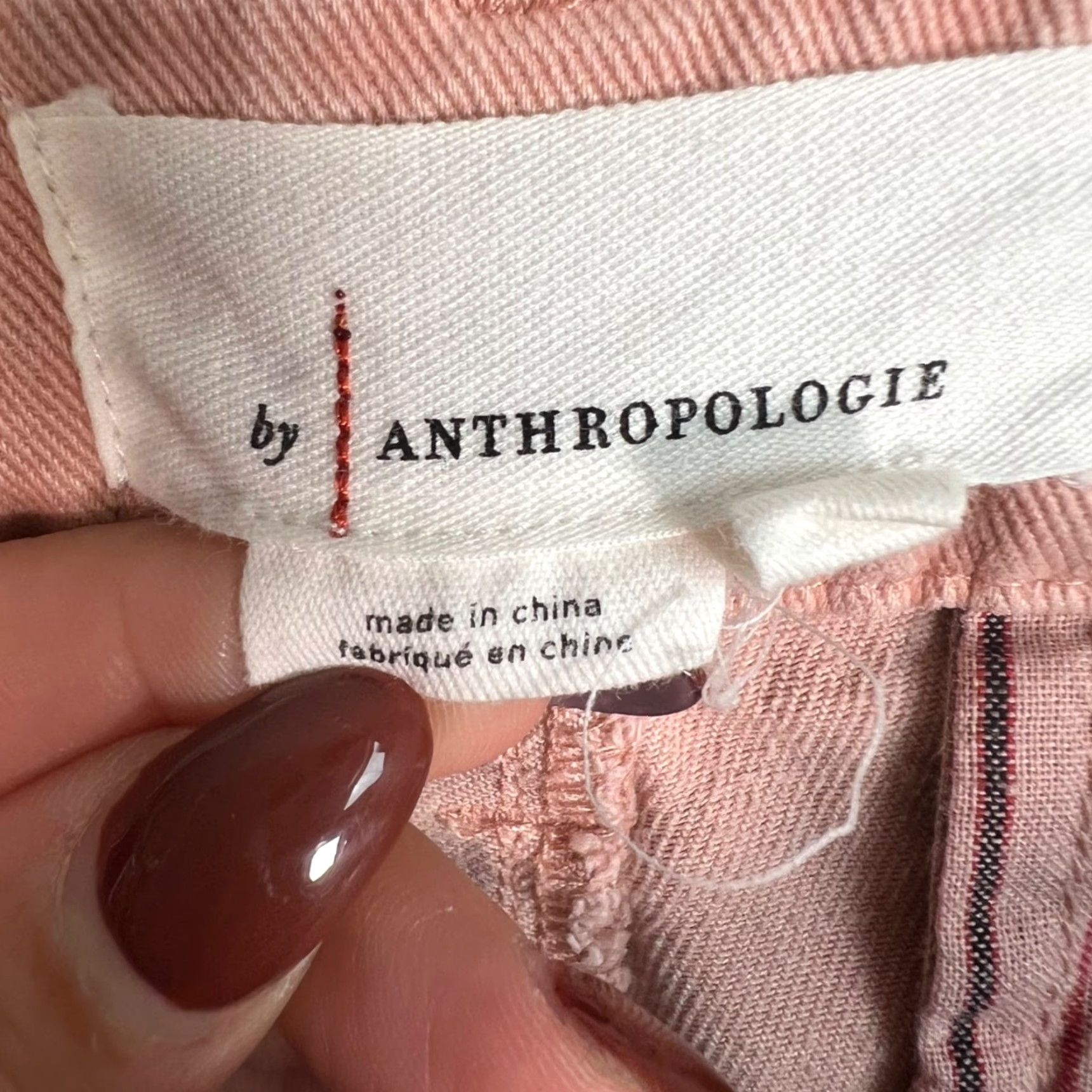Anthropologie Anthropologie Womens Pants Chino 26P Petite Pink Mid Rise Pleated Tapered 28 in Waist Inseam 25 in Pocket Vintage No Mens Womens Girls Size 28" / US 6 / IT 42 - 3 Thumbnail