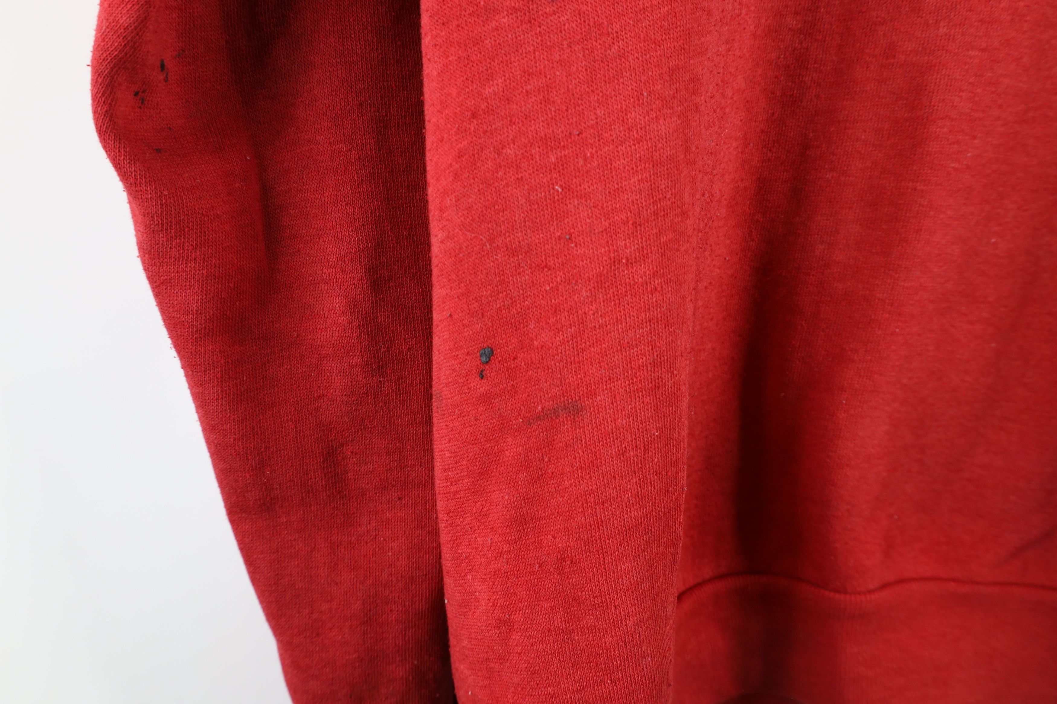 Vintage Vintage 70s Streetwear Full Zip Hoodie Sweatshirt Red USA Size US L / EU 52-54 / 3 - 12 Thumbnail