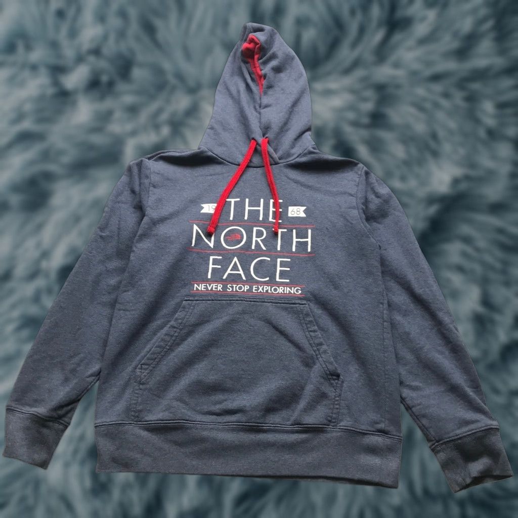 The North Face The North Face Never Stop Exploring Sweatshirt Hoodie Mens S Gray Red Logo Size US S / EU 44-46 / 1 - 1 Thumbnail