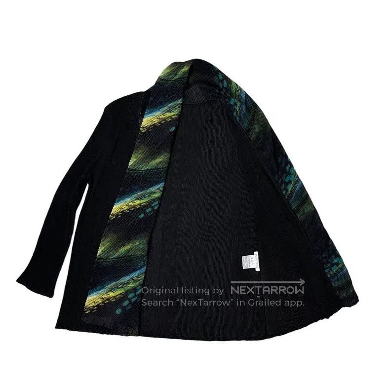 Issey Miyake Issey Miyake Vintage Black-Green Gradient Pleated Long Sle Size M / US 6-8 / IT 42-44 - 6 Thumbnail