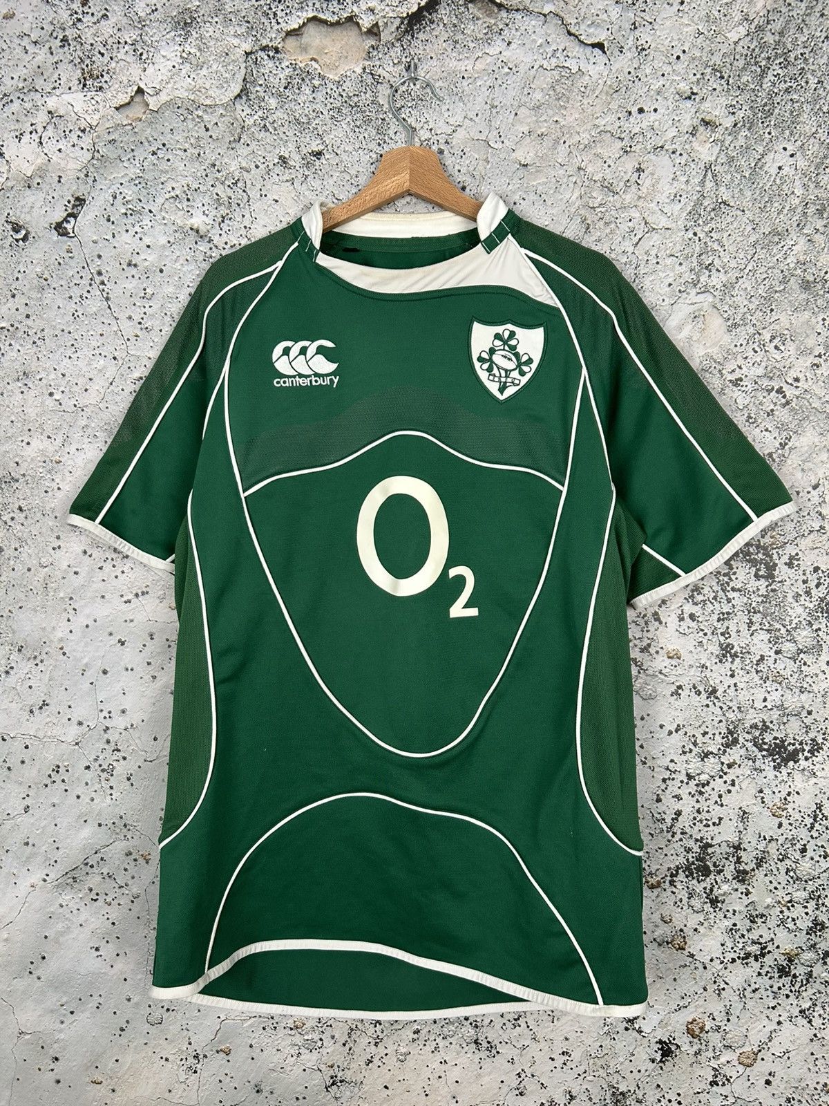 Maillot De Foot Vintage Umbro Irlande FAI - Homme Taille L - Vert Années 90