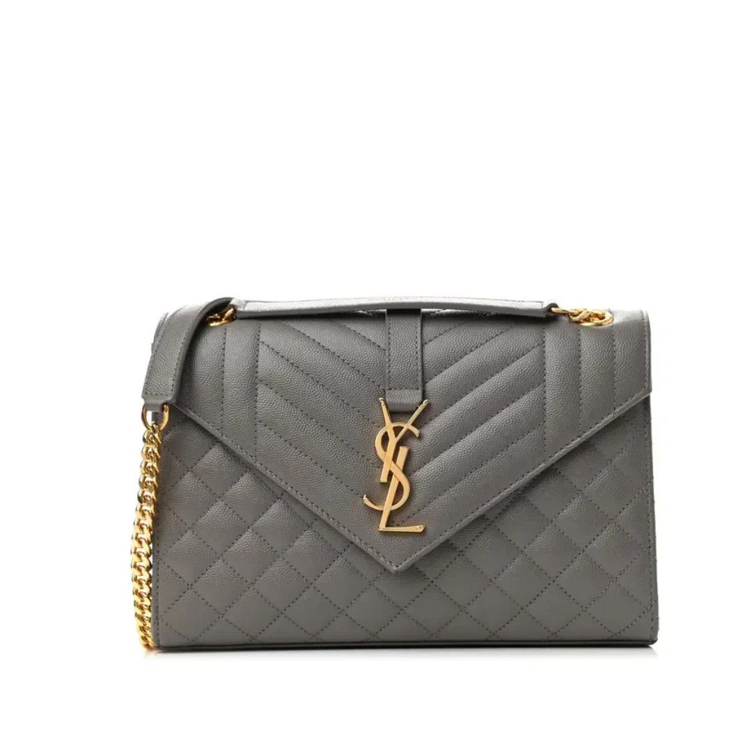 Saint Laurent Paris o1b1hav110225 Size: OS / Envelope Medium Shoulder Bag Grey Size ONE SIZE - 1 Thumbnail