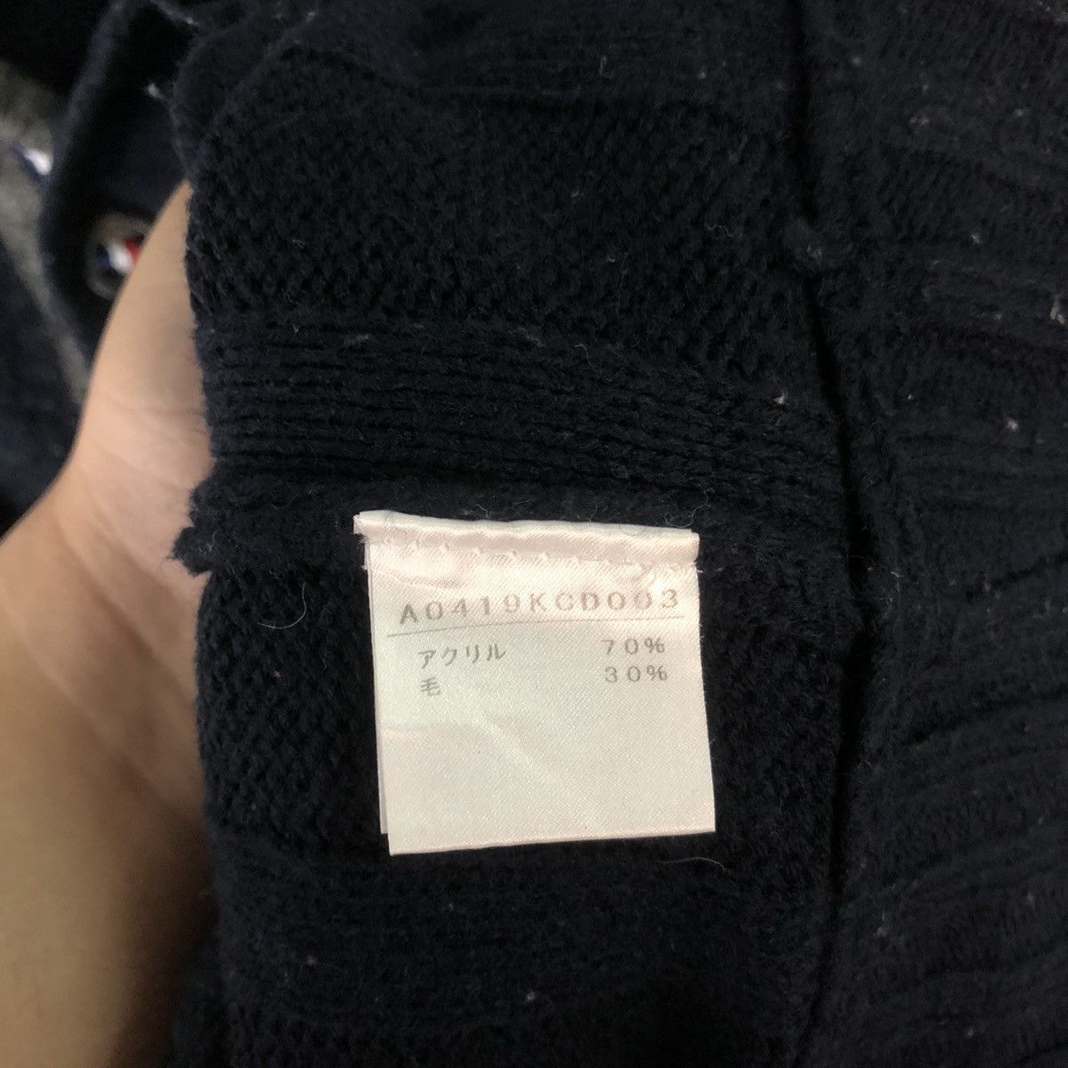 Japanese Brand Mens Mels Rose Dark Blue Patterned Cardigans #7415 Size US M / EU 48-50 / 2 - 10 Thumbnail