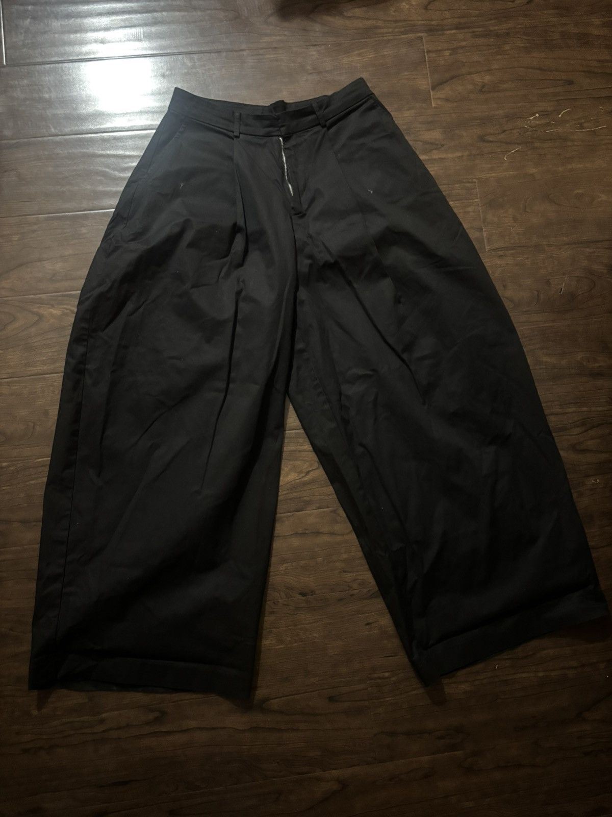 Other Black wide leg trousers Size US 34 / EU 50 - 1 Thumbnail