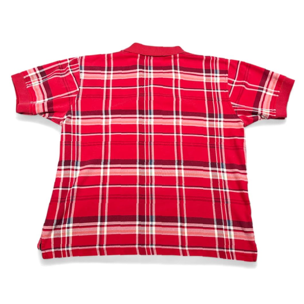 Vintage VINTAGE Ivy Crew Polo Shirt Men's LARGE Red Plaid Sailing Nautical 90s Shirt Size US L / EU 52-54 / 3 - 3 Thumbnail