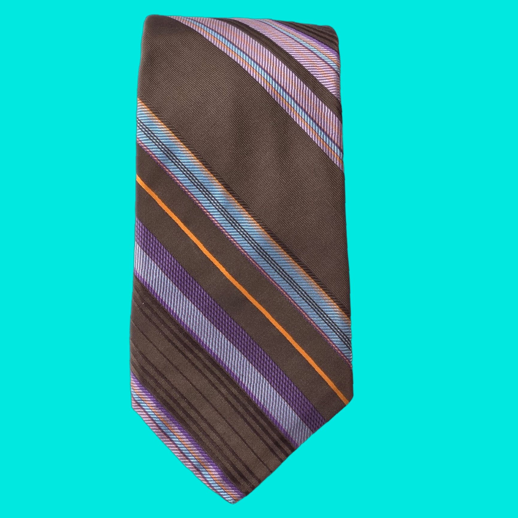 Robert Talbott Robert Talbott Necktie Multicolor Striped Silk Designer Preppy Tie USA Men Size ONE SIZE - 1 Thumbnail