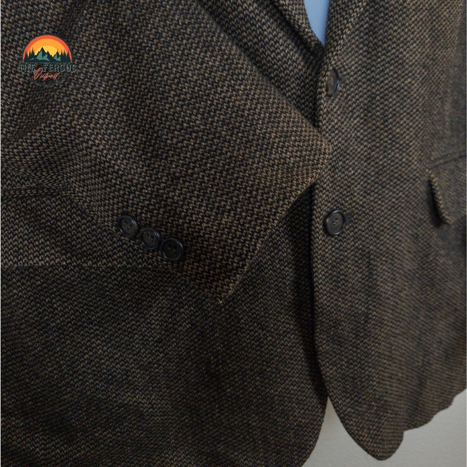 Other American Trend Lambs Wool Herringbone Sport Coat Men 42R USA Size 42R - 16 Thumbnail