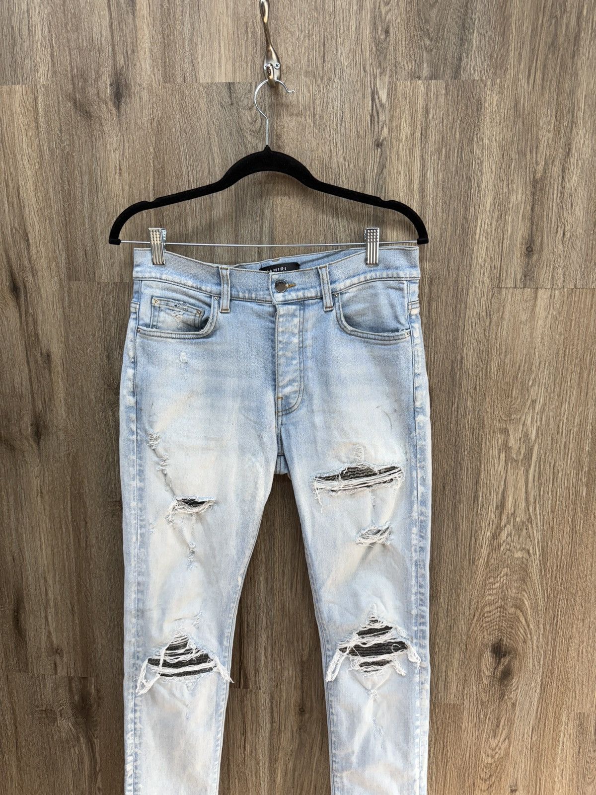 Amiri Amiri Blue MX1 Camo Denim Jeans Size US 31 - 2 Thumbnail