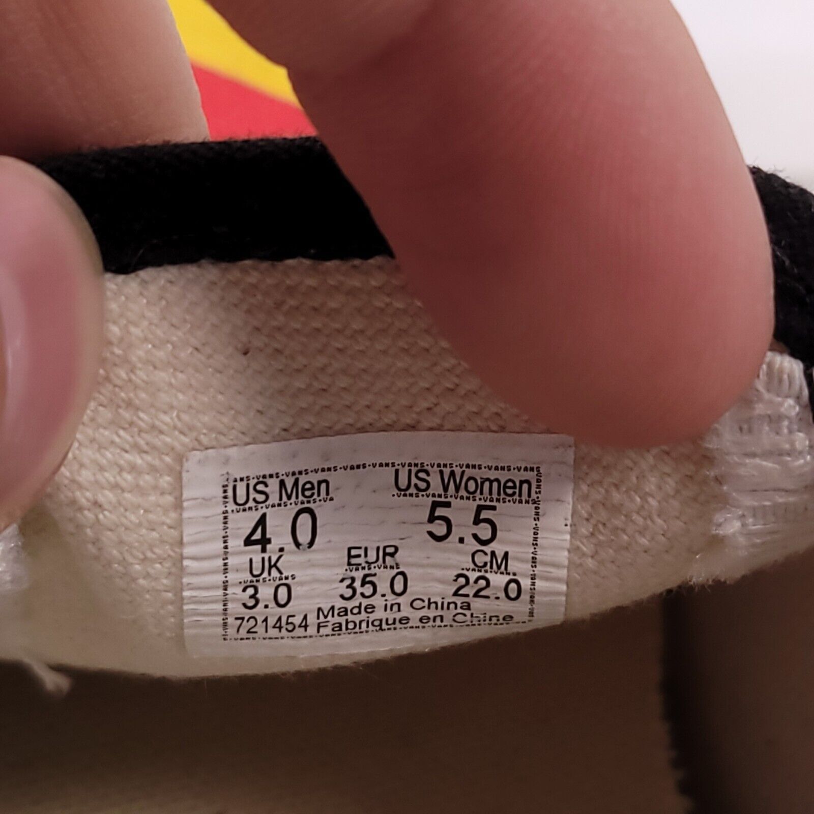 Vans Vans Off the Wall Shoe Womens Size 5.5 721454 Multi Black Size US 5.5 / IT 35.5 - 9 Thumbnail