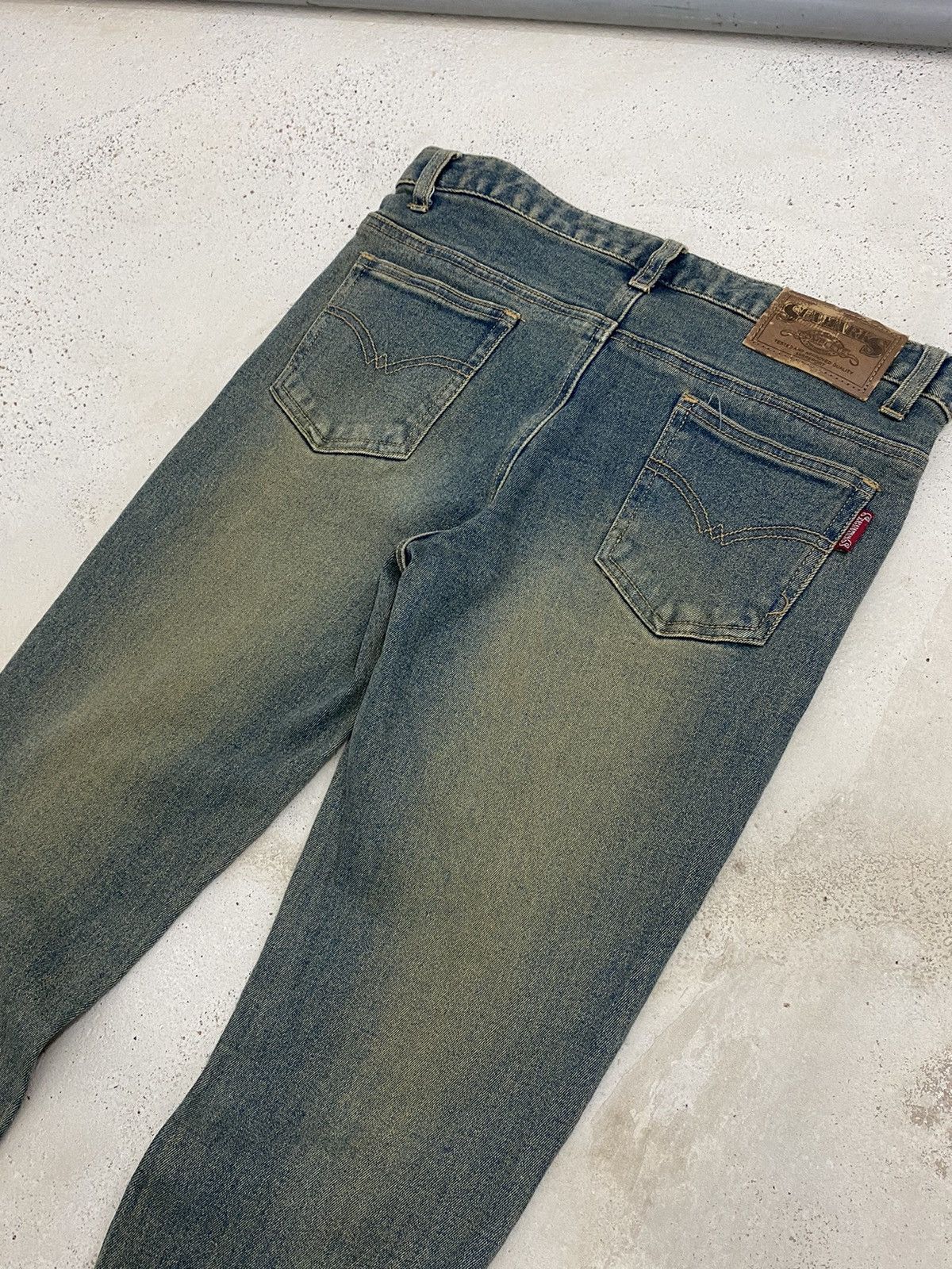 Hysteric Glamour × Japanese Brand × Le Grande Bleu (L.G.B.) Unisex Flare Arezzo Blanconi Seamark Mud Wash Art Butterfly Size US 30 / EU 46 - 13 Thumbnail