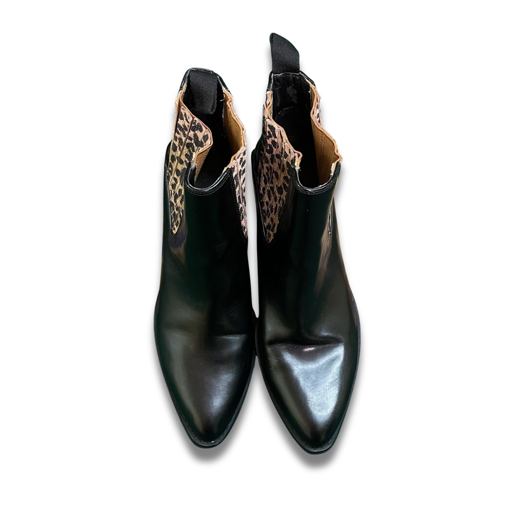 Other Very Volatile Belmore Black & Leopard Western Style Booties Size US 8.5 / IT 38.5 - 4 Thumbnail