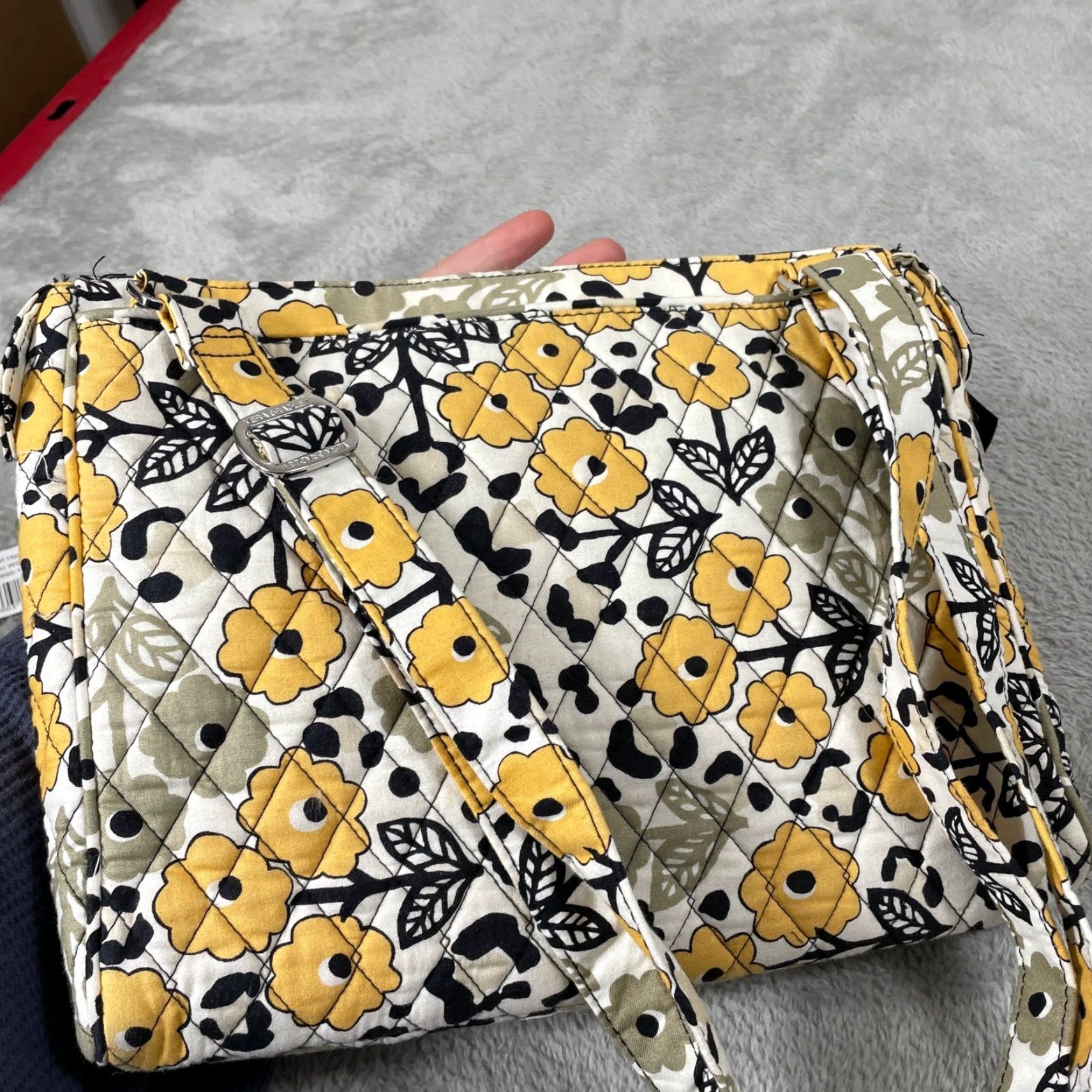 Vera Bradley Vera Bradley Tablet Hipster Bag Womens Yellow Floral Leopard Print Crossbody New Size ONE SIZE - 4 Thumbnail