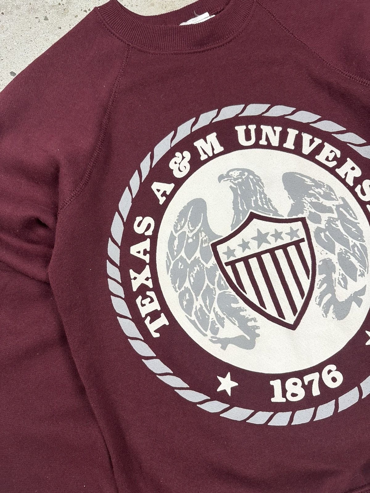 Lee × Vintage Vintage 90s Lee Texas A&M University 1876 Crewneck Size US S / EU 44-46 / 1 - 4 Thumbnail
