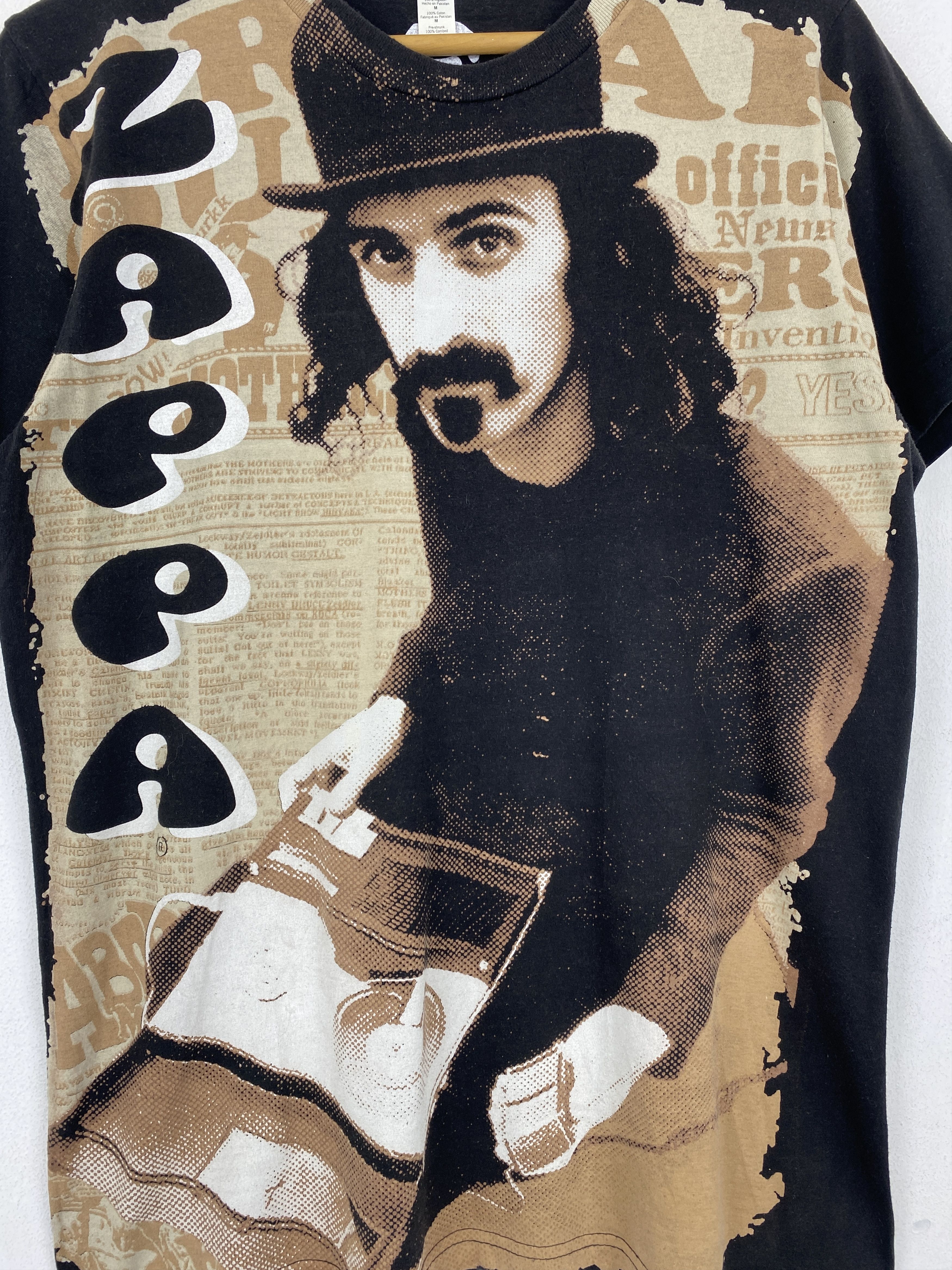 Band Tees × Vintage Vintage Frank Zappa All Over Print Tee TA0582 Size US M / EU 48-50 / 2 - 11 Thumbnail