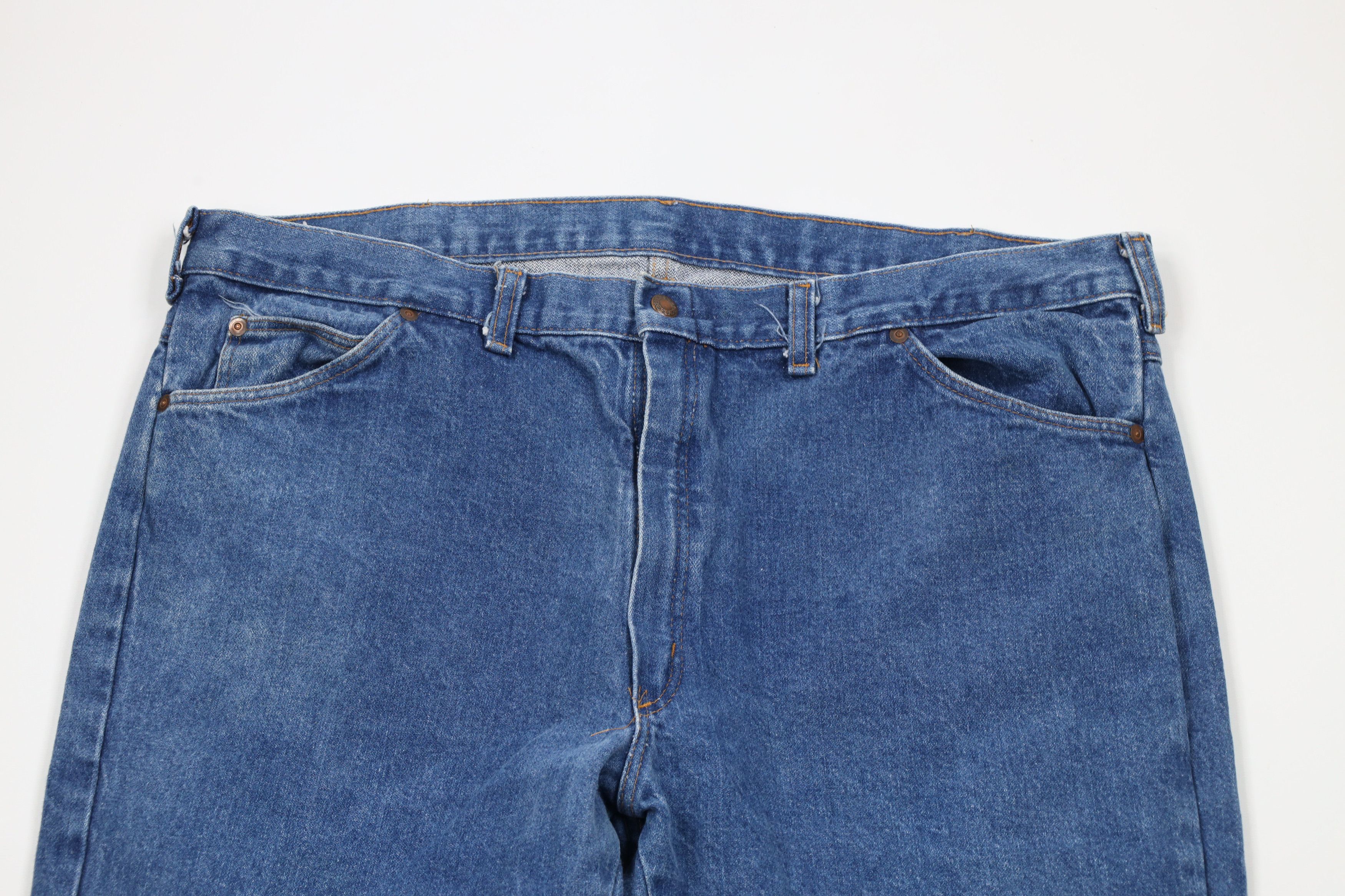 Vintage Vintage 70s Streetwear Straight Leg Denim Jeans Blue USA Size US 40 / EU 56 - 2 Thumbnail