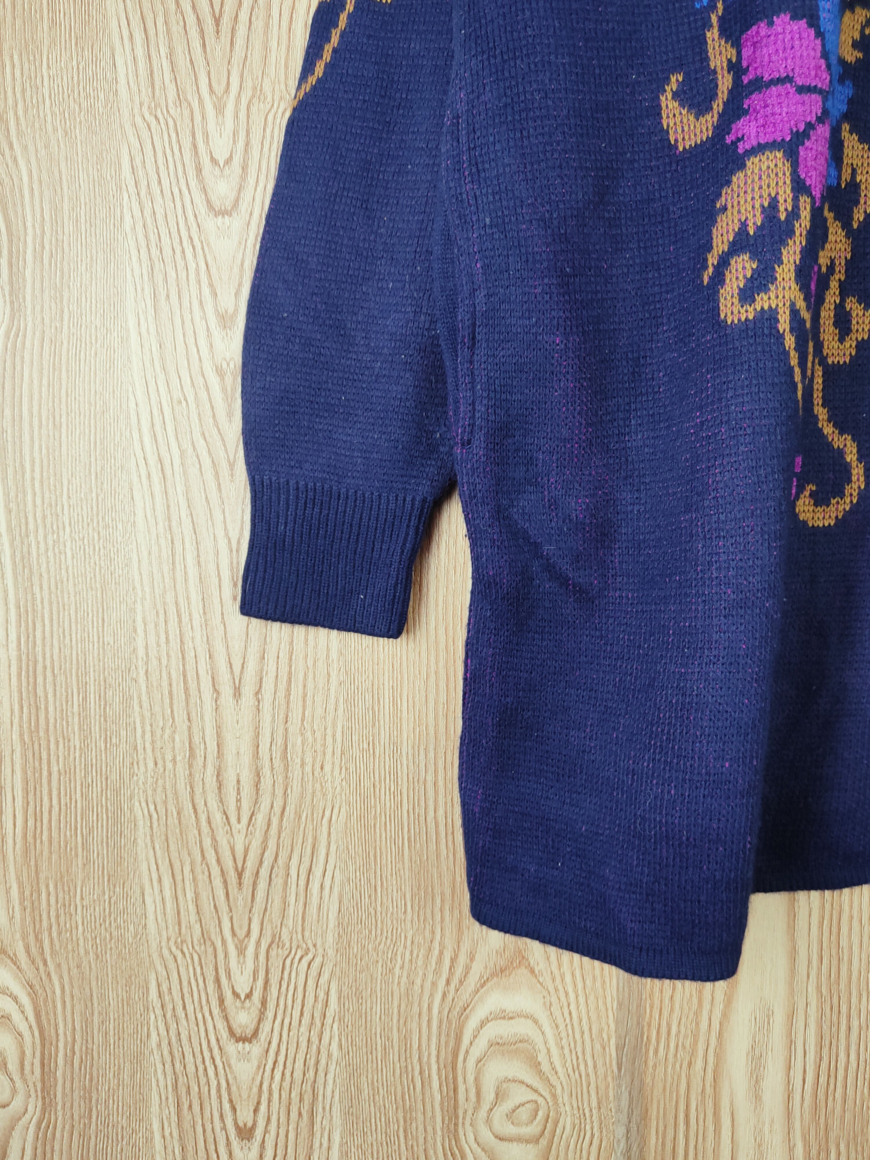 Vintage Star Coronation Dark Blue Knitwear Cardigan #W032 Size L / US 10 / IT 46 - 4 Thumbnail